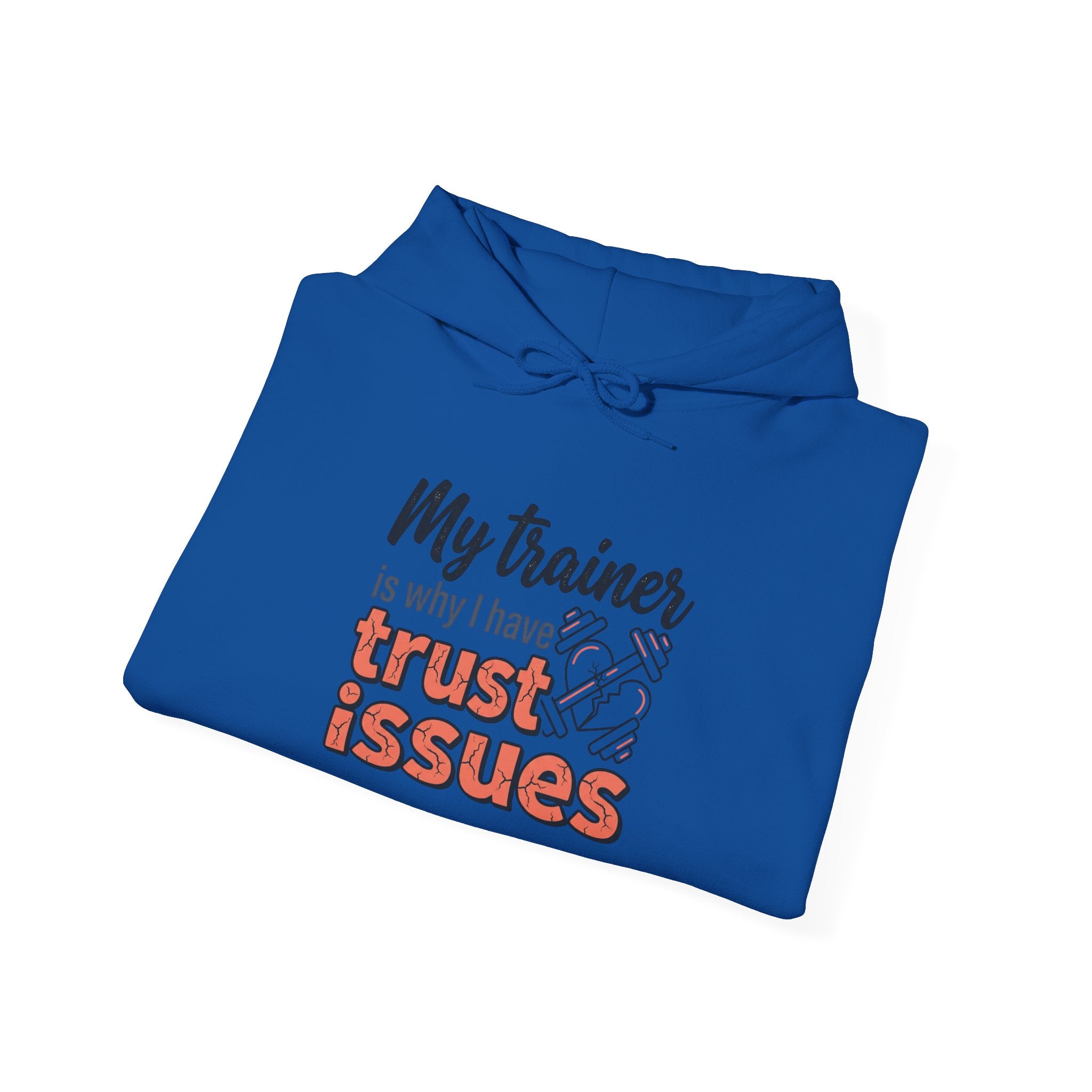 My Trainer is Why I Have Trust Issues Unisex Heavy Blend™ Hooded Sweatshirt