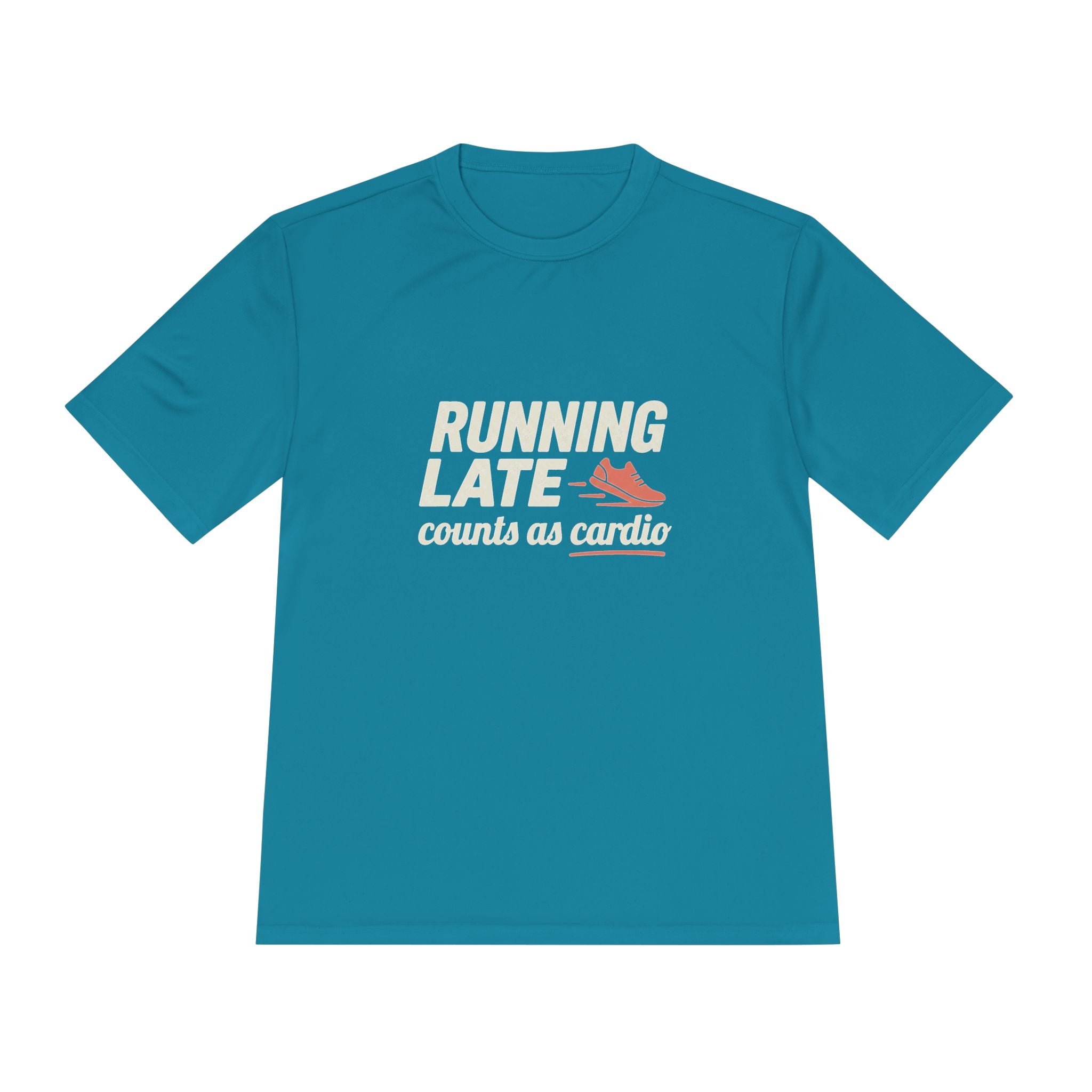 Running Late Counts as Cardio Unisex Moisture Wicking Tee