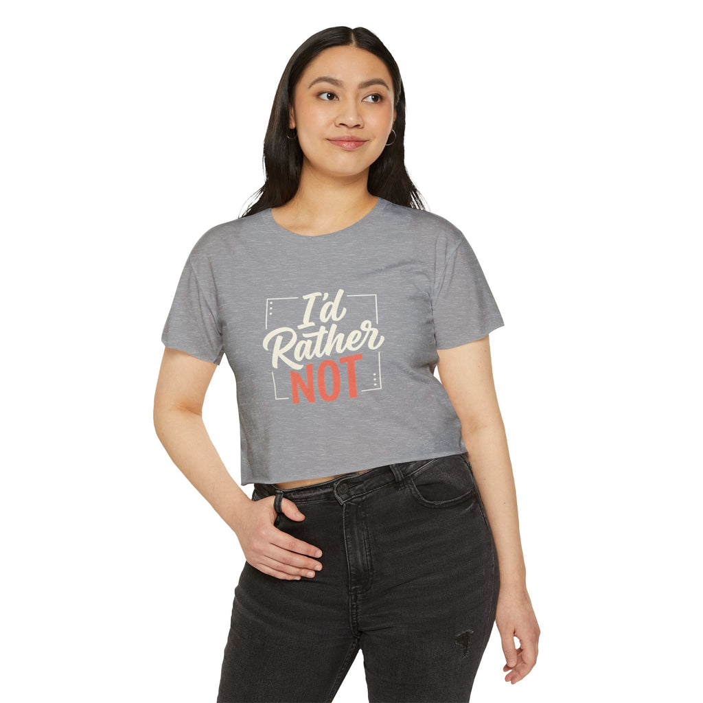 I'd Rather Not Women's Festival Crop Top