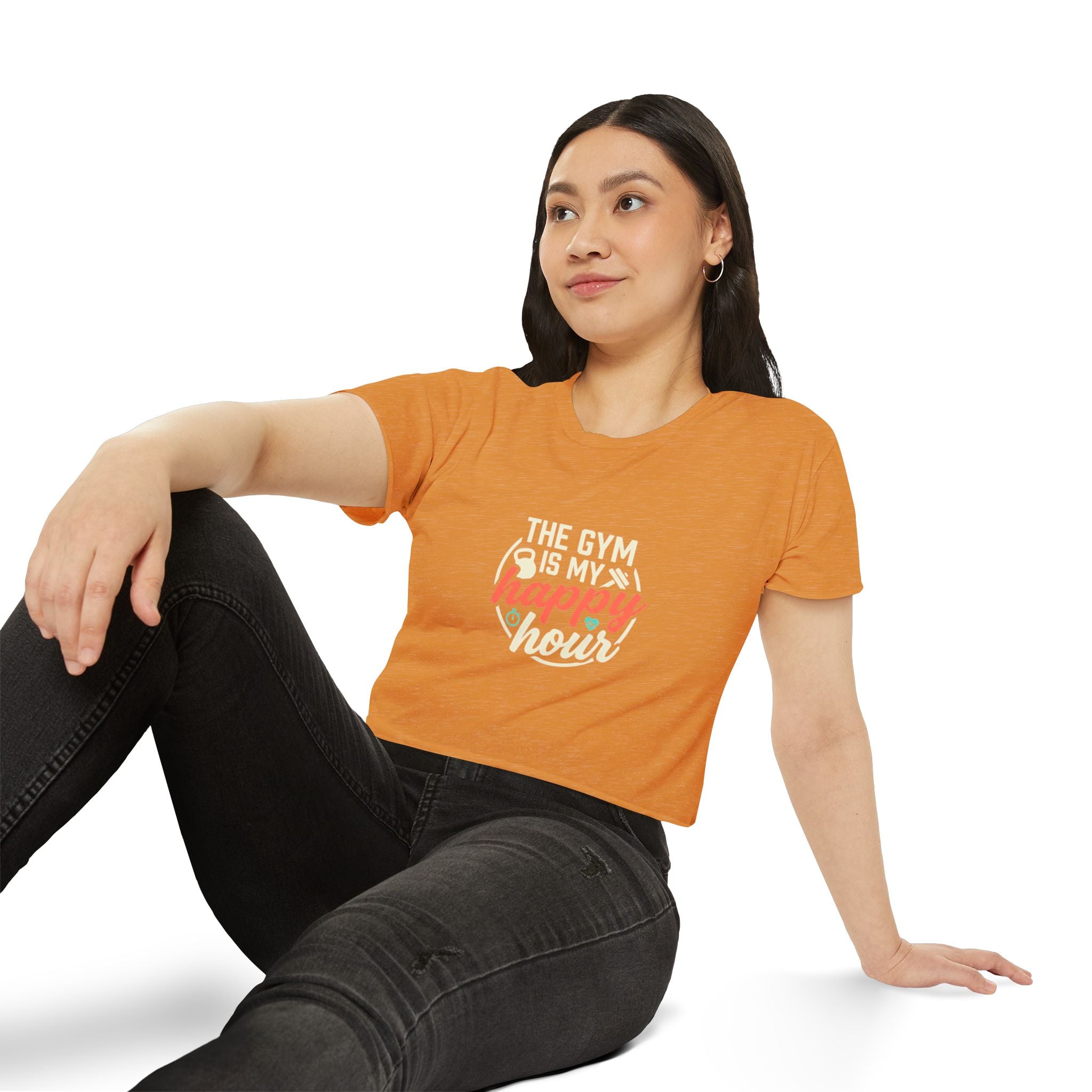 The Gym is My Happy Hour Women's Festival Crop Top