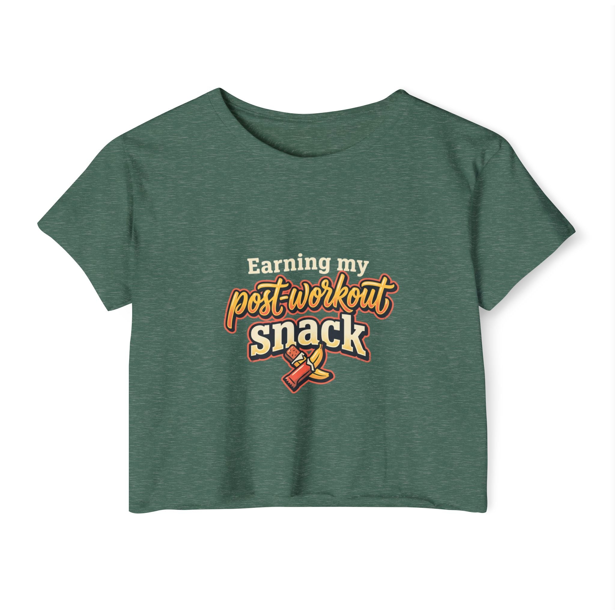 Earning My Post-Workout Snack Women's Festival Crop Top