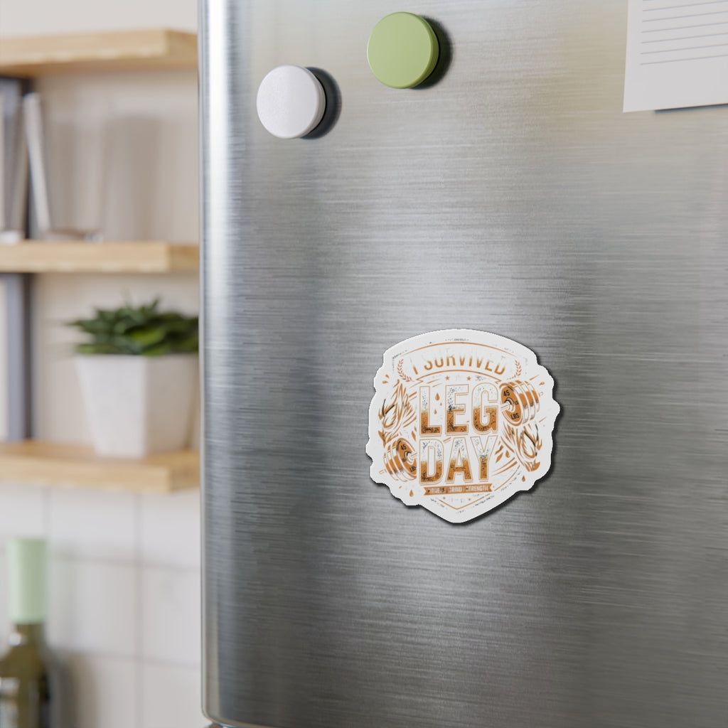 I Survived Leg Day Die-Cut Magnets