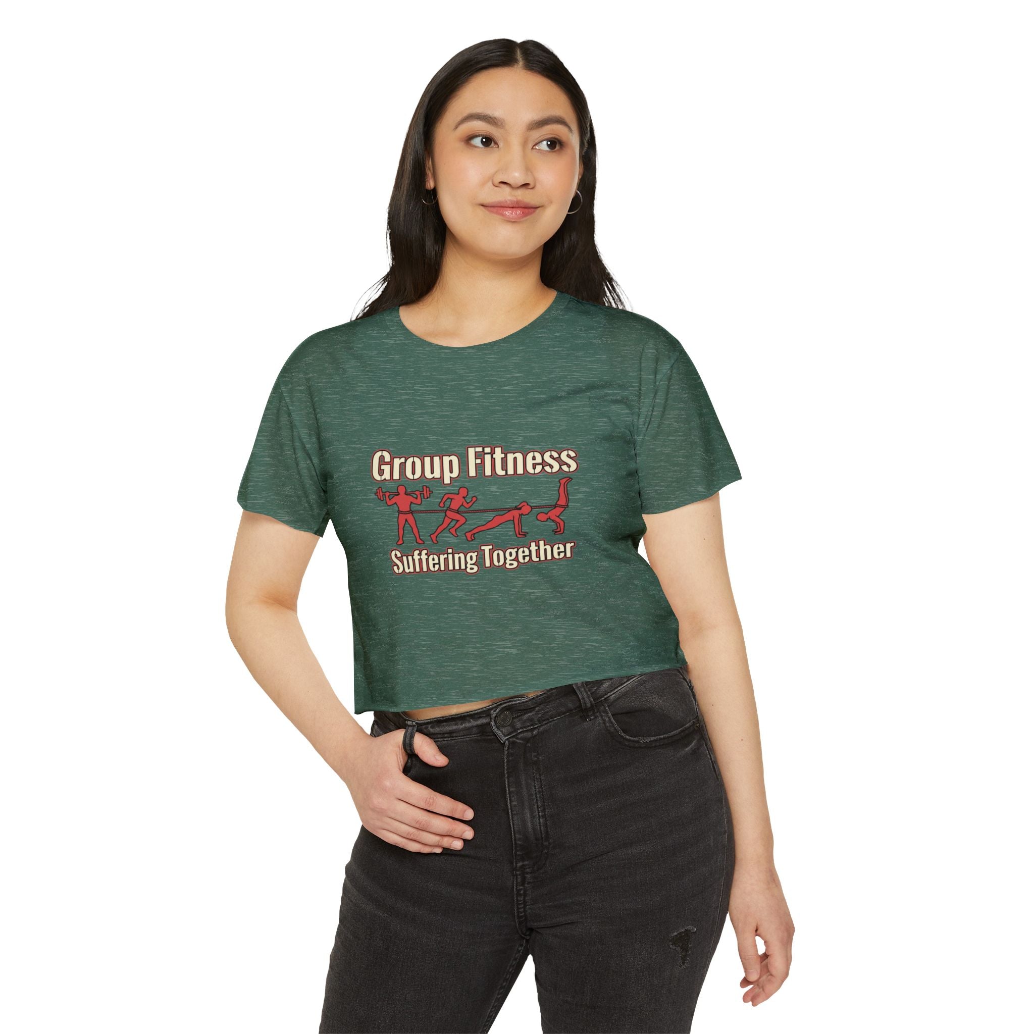 Group Fitness Suffering Together Women's Festival Crop Top