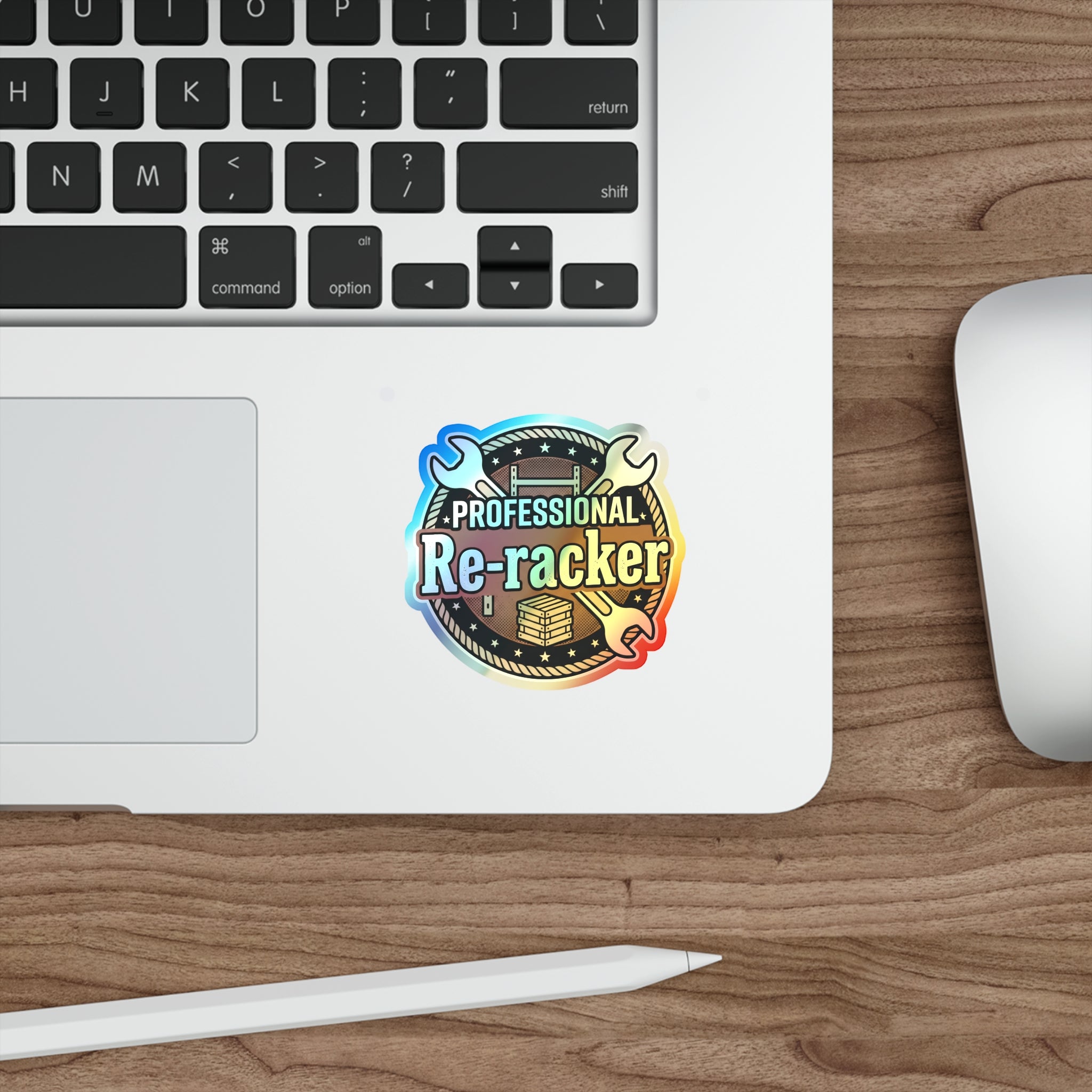 Professional Re-Racker Holographic Die-cut Stickers