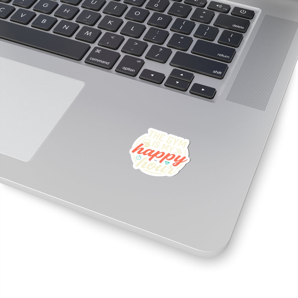The Gym is My Happy Hour Kiss-Cut Stickers