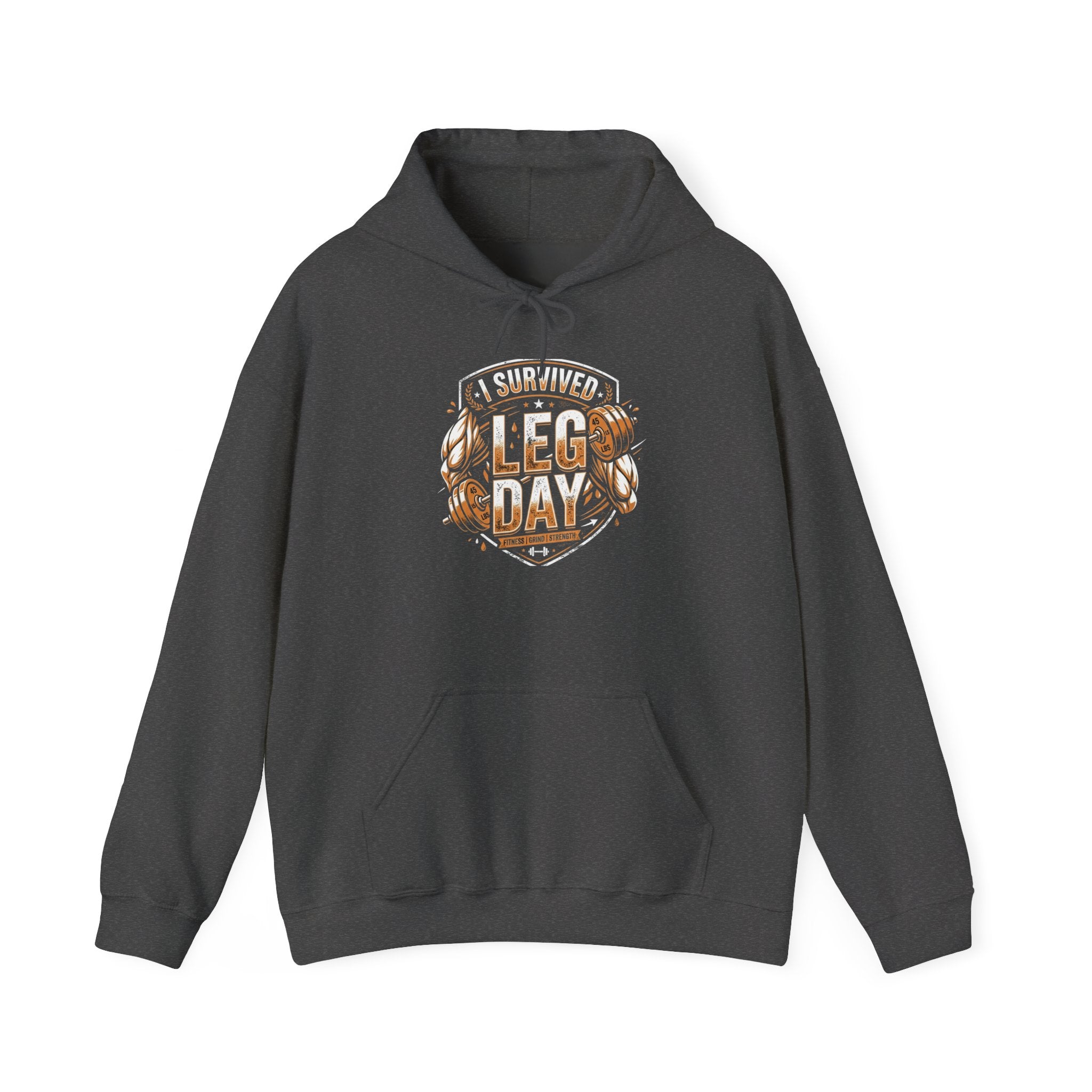 I Survived Leg Day Unisex Heavy Blend™ Hooded Sweatshirt