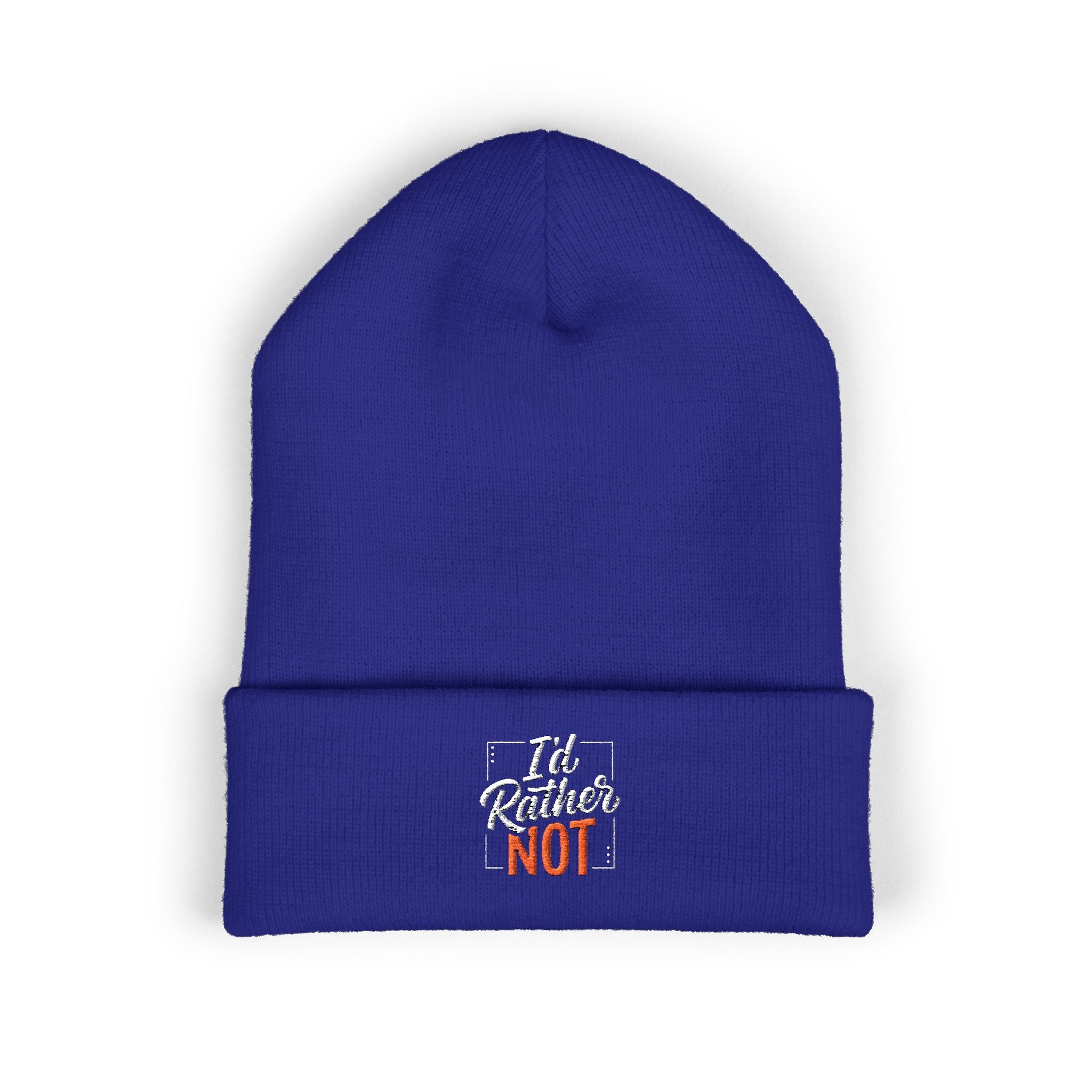 I'd Rather Not Classic Cuffed Beanie (Embroidery)