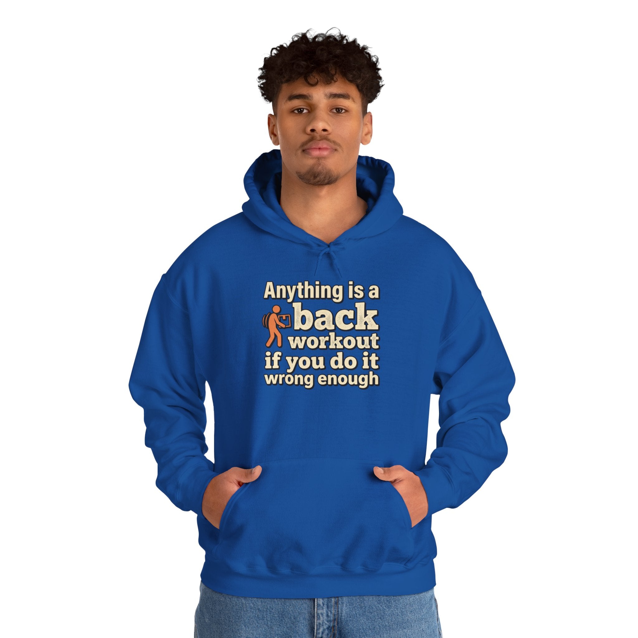 Anything is a Back Workout Unisex Heavy Blend™ Hooded Sweatshirt