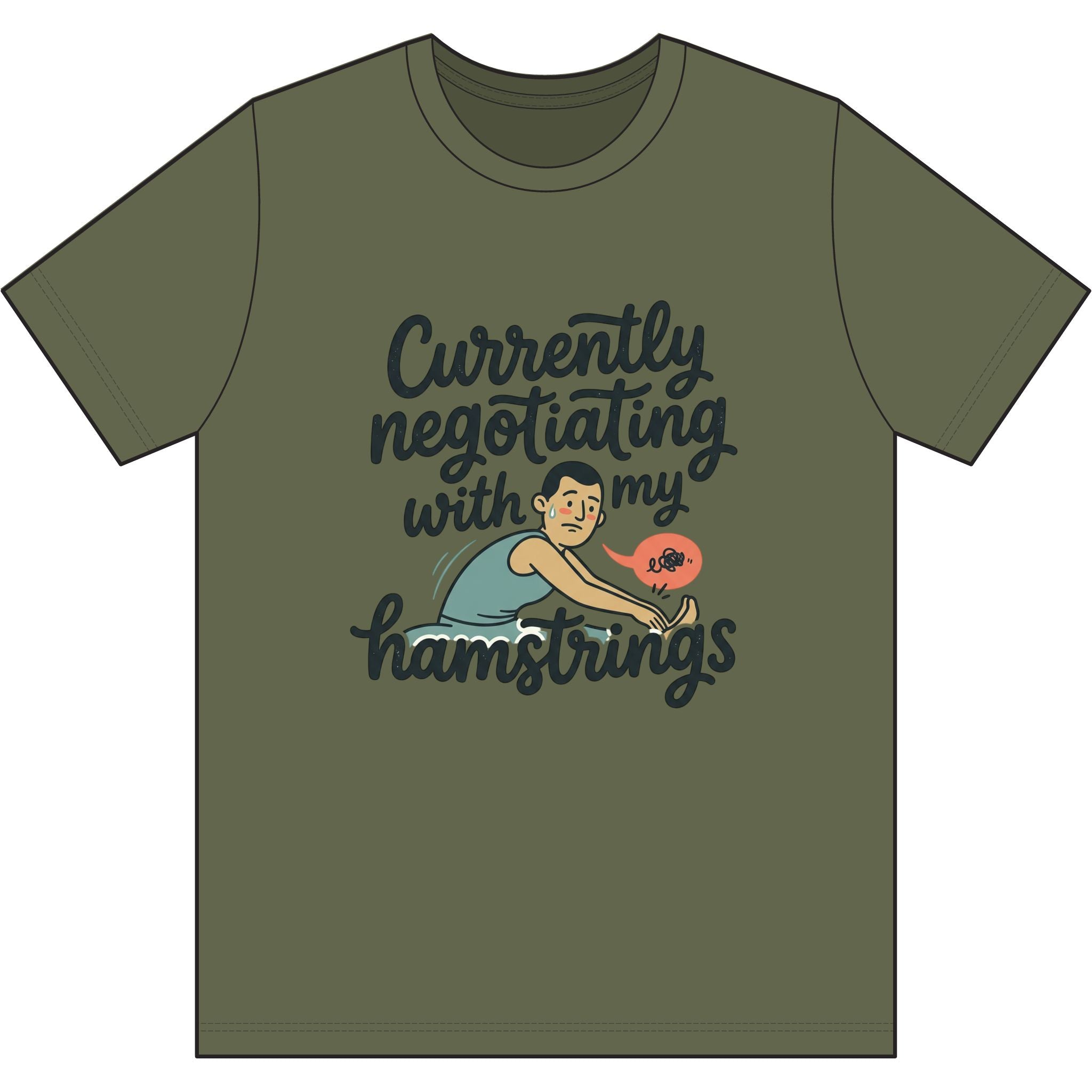Currently Negotiating with my Hamstrings Dri-Power 100% Polyester T-Shirt