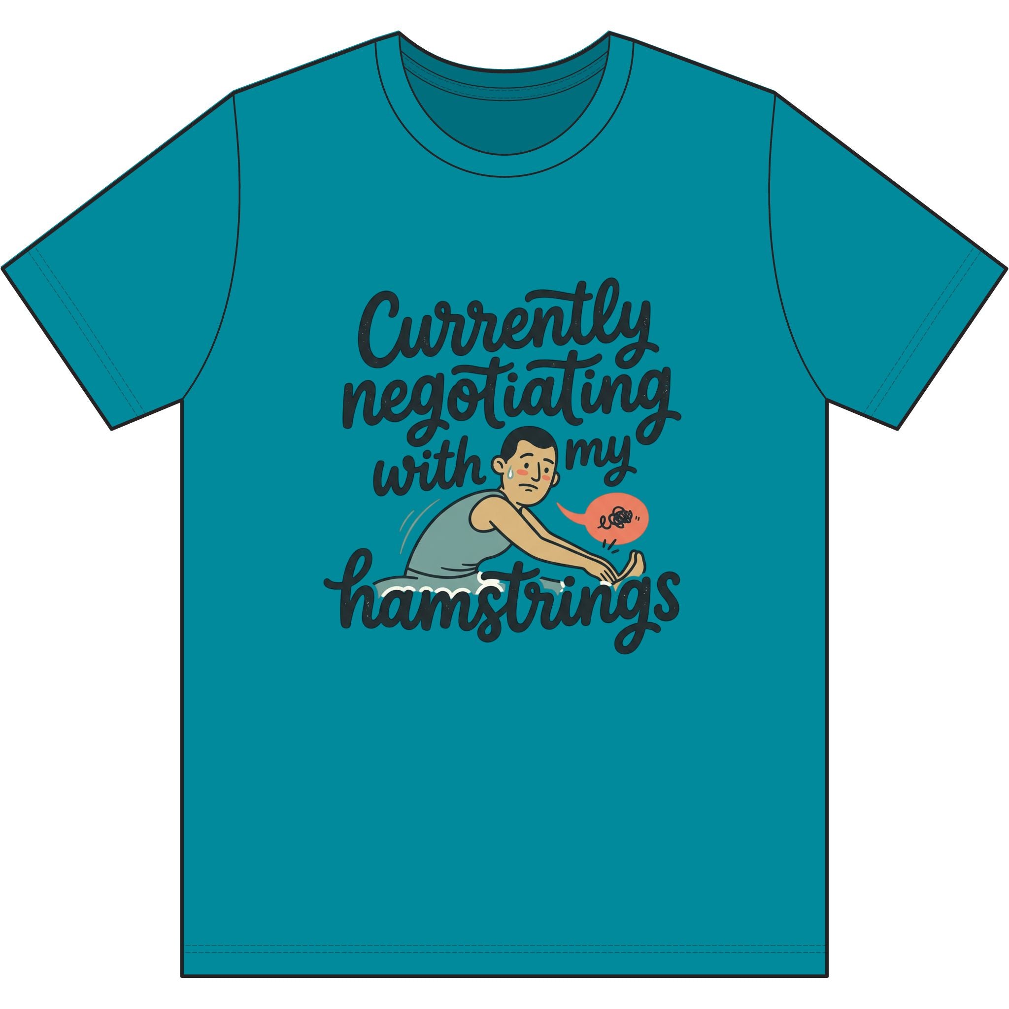 Currently Negotiating with my Hamstrings Dri-Power 100% Polyester T-Shirt