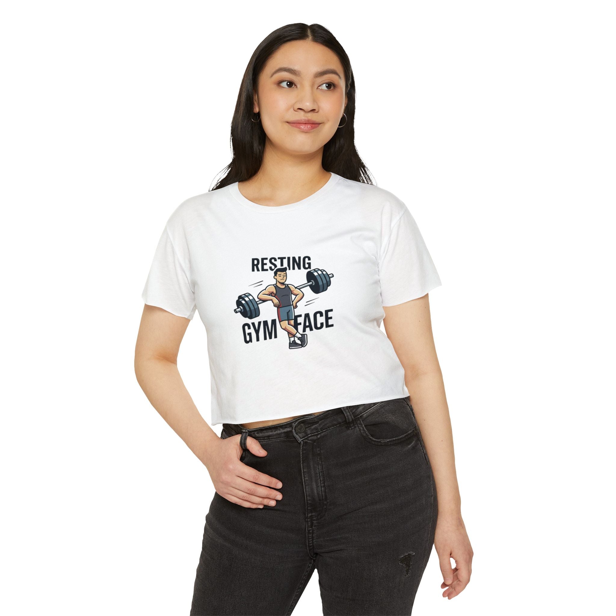 Resting Gym Face Women's Festival Crop Top