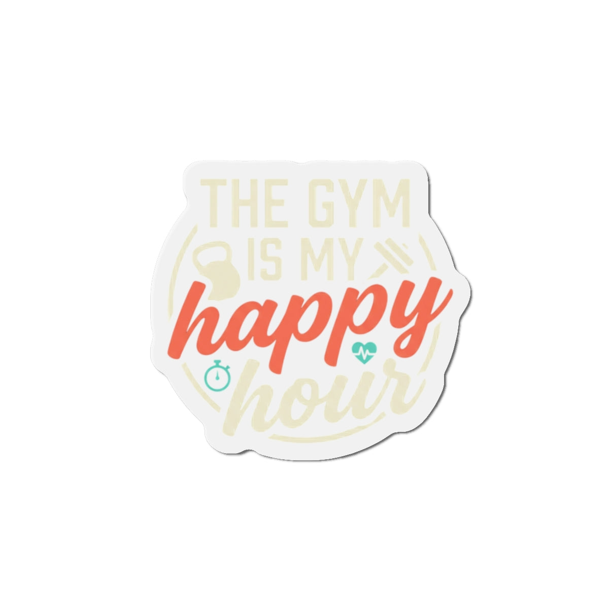 The Gym is My Happy Hour Die-Cut Magnets