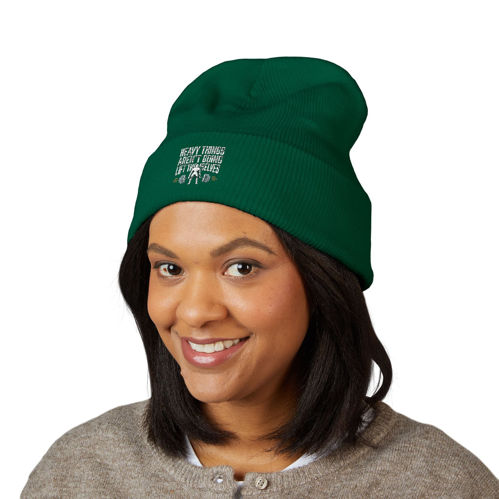 Heavy Things Aren't Going to Lift Themselves Classic Cuffed Beanie (Embroidery)