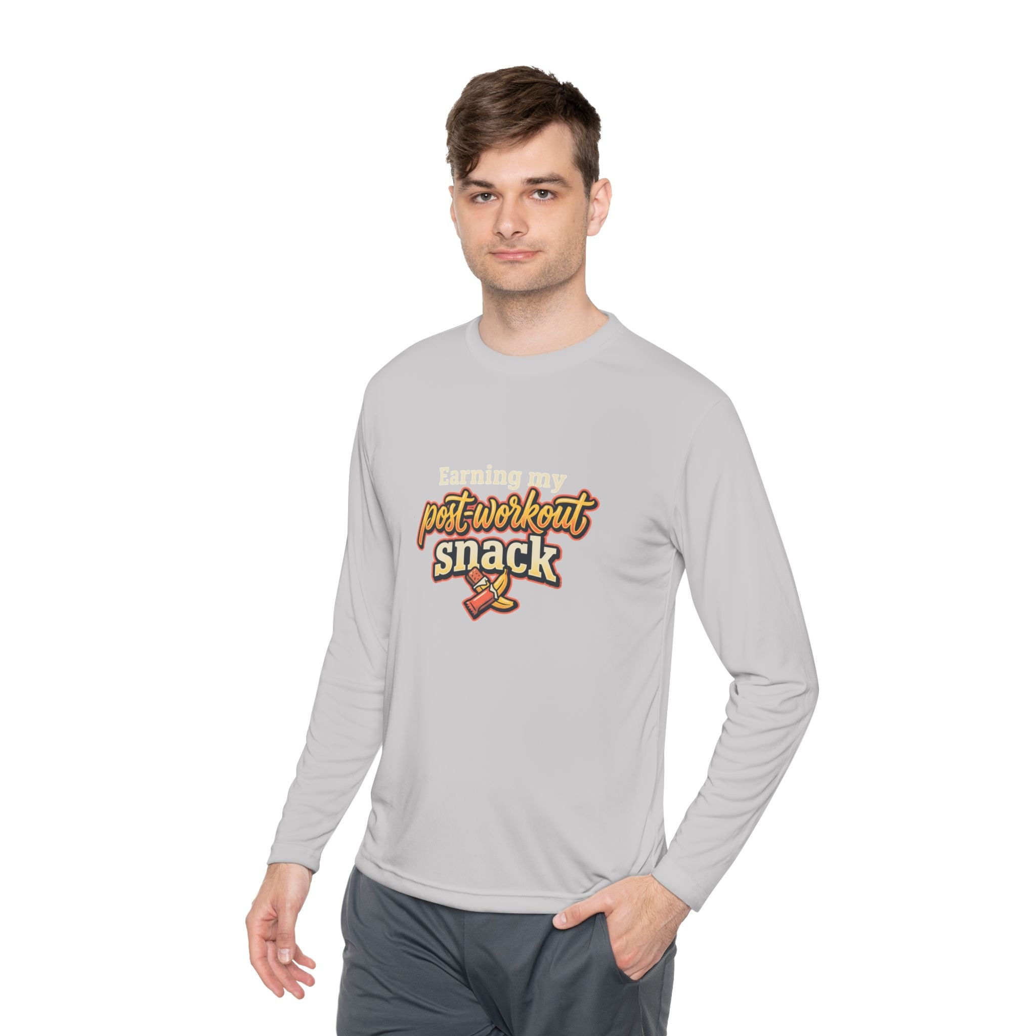 Earning My Post-Workout Snack Unisex Lightweight Long Sleeve Tee