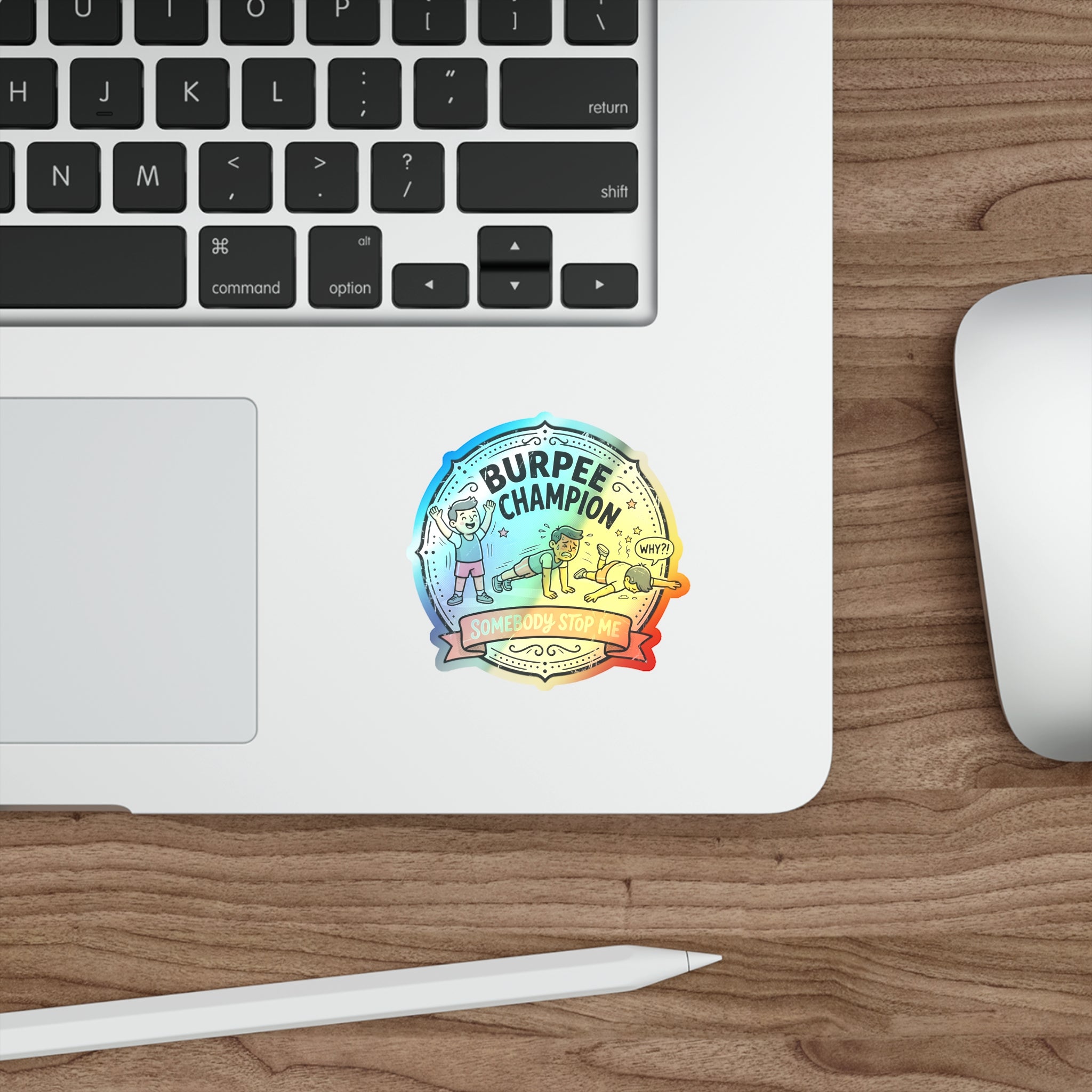 Burpee Champion Holographic Die-cut Stickers