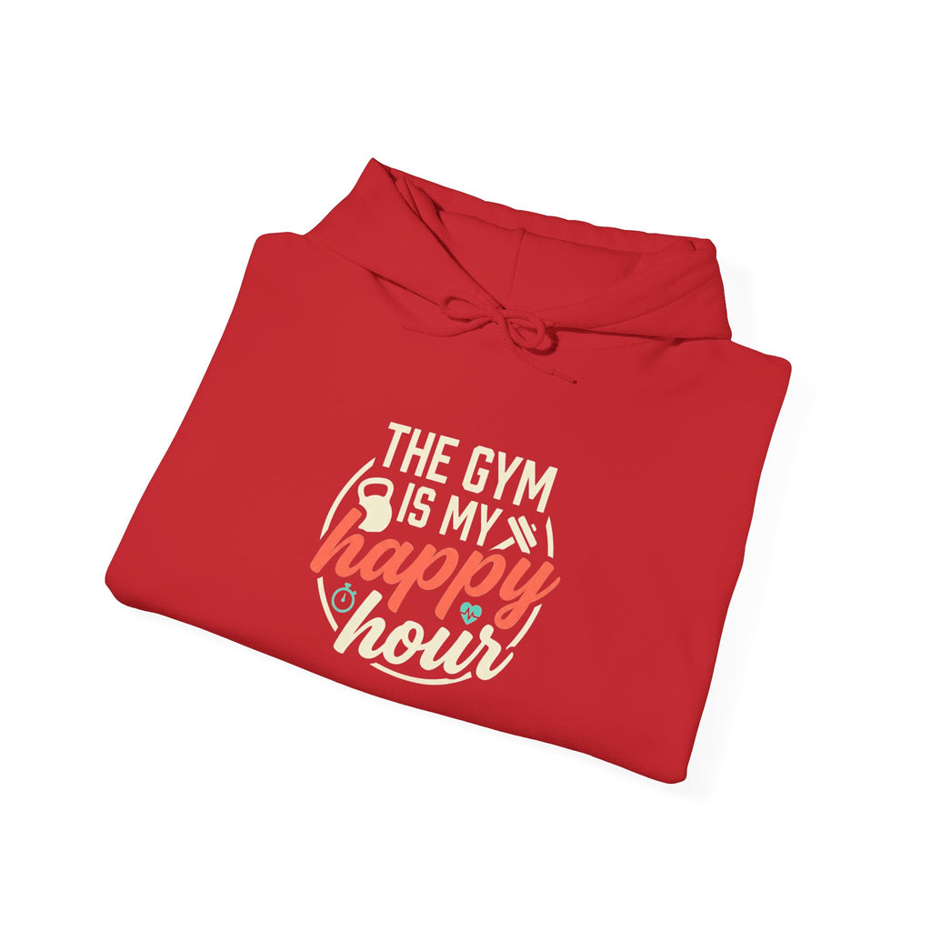 The Gym is My Happy Hour Unisex Heavy Blend™ Hooded Sweatshirt