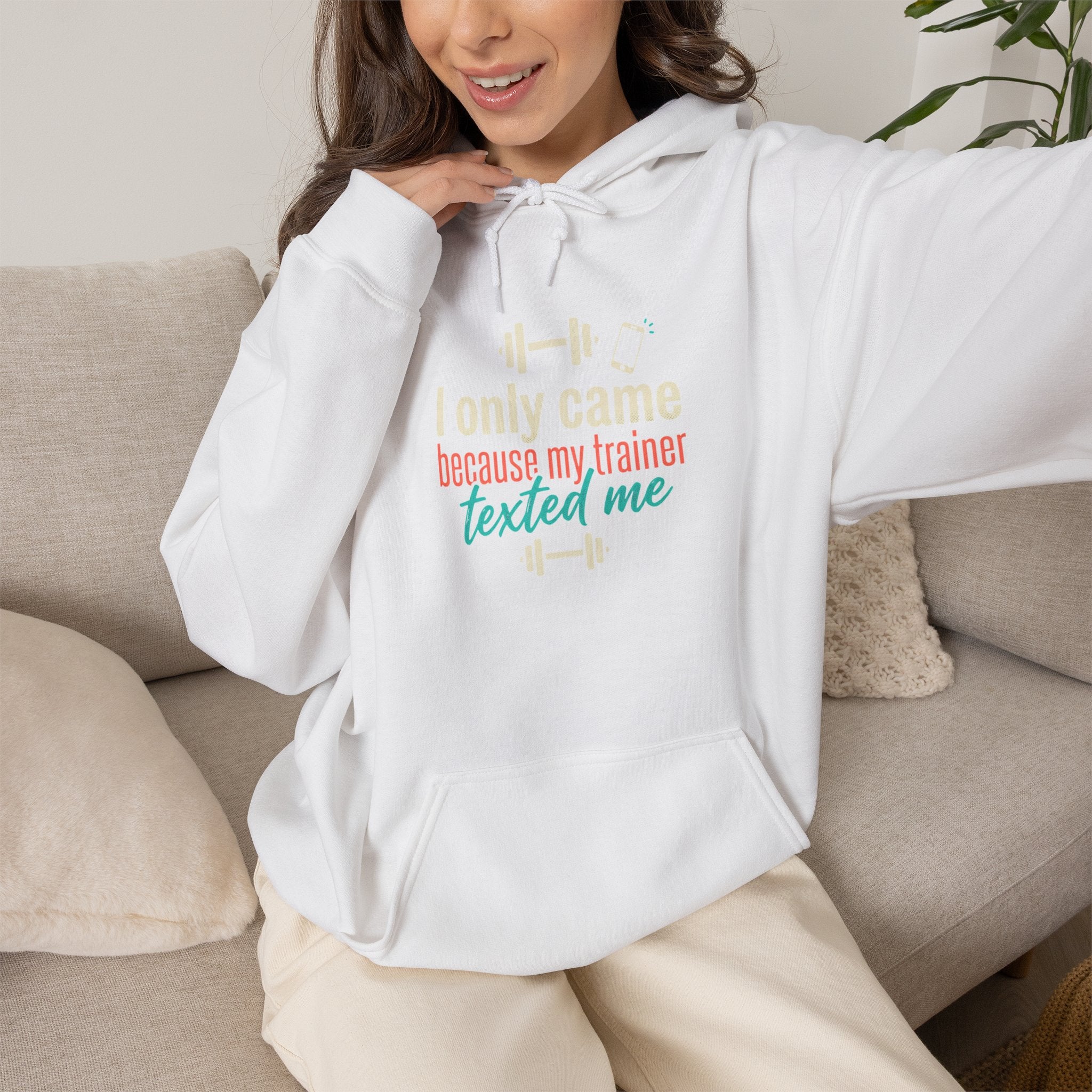 I Only Came Because My Trainer Texted Me Unisex Heavy Blend™ Hooded Sweatshirt
