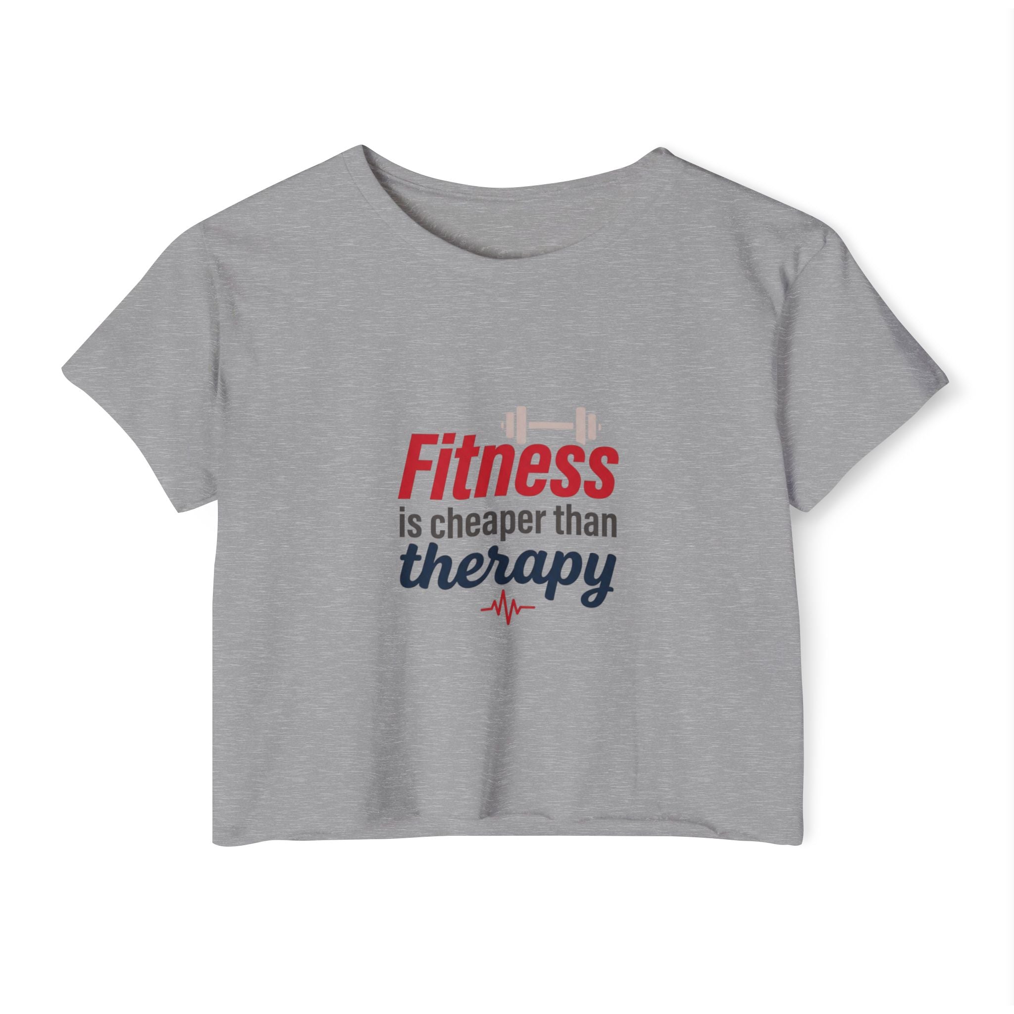 Fitness is Cheaper than Therapy Women's Festival Crop Top