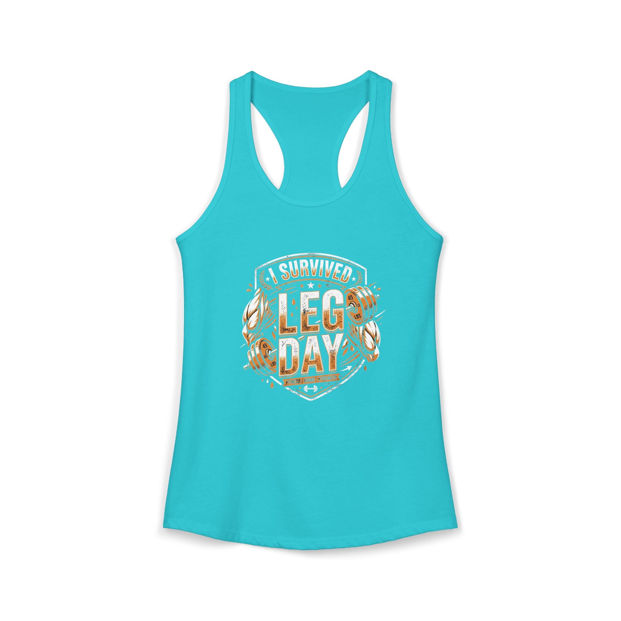 I Survived Leg Day Women's Ideal Racerback Tank
