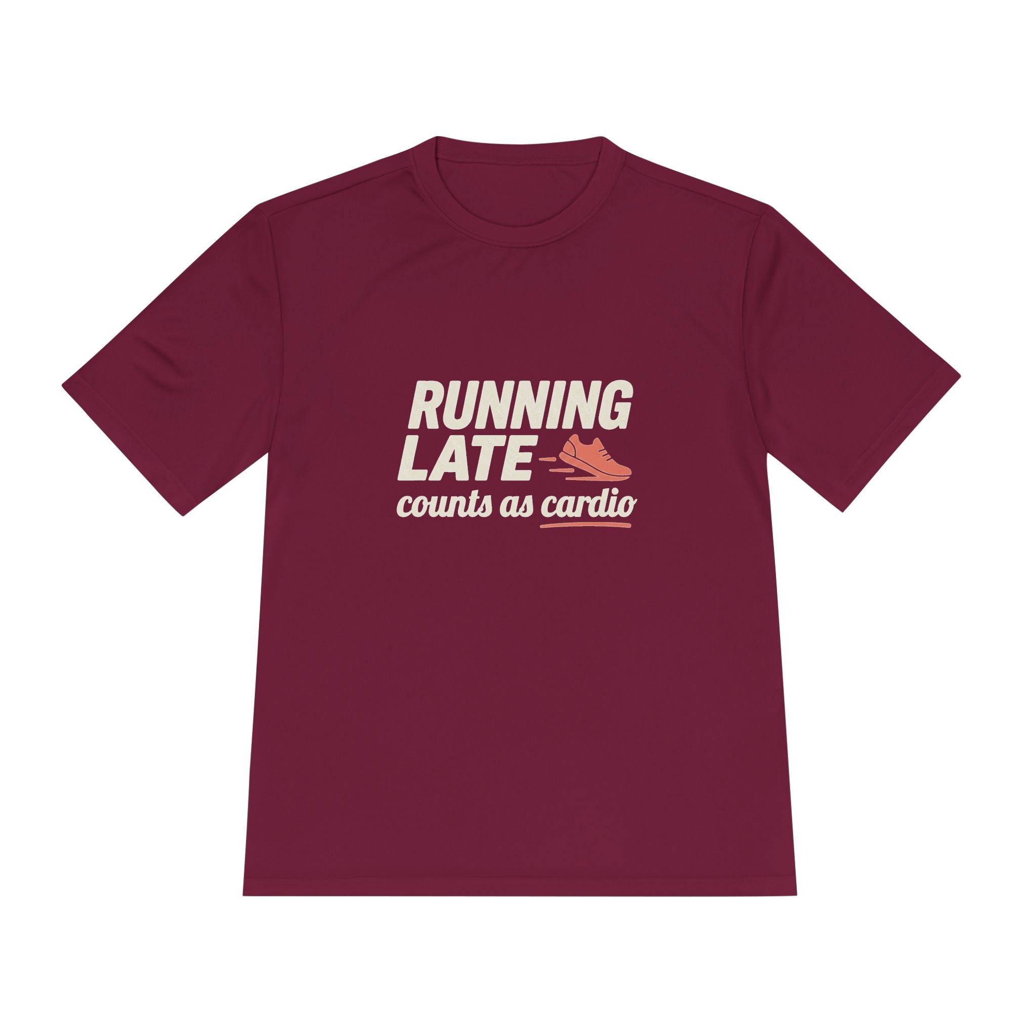 Running Late Counts as Cardio Unisex Moisture Wicking Tee