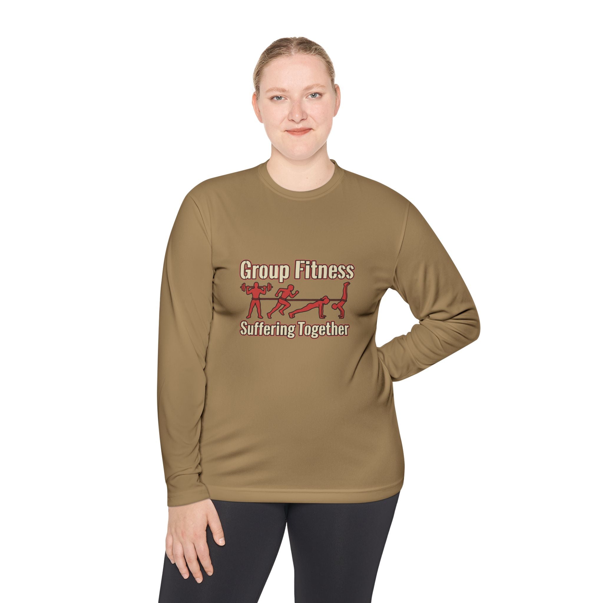 Group Fitness Suffering Together Unisex Lightweight Long Sleeve Tee