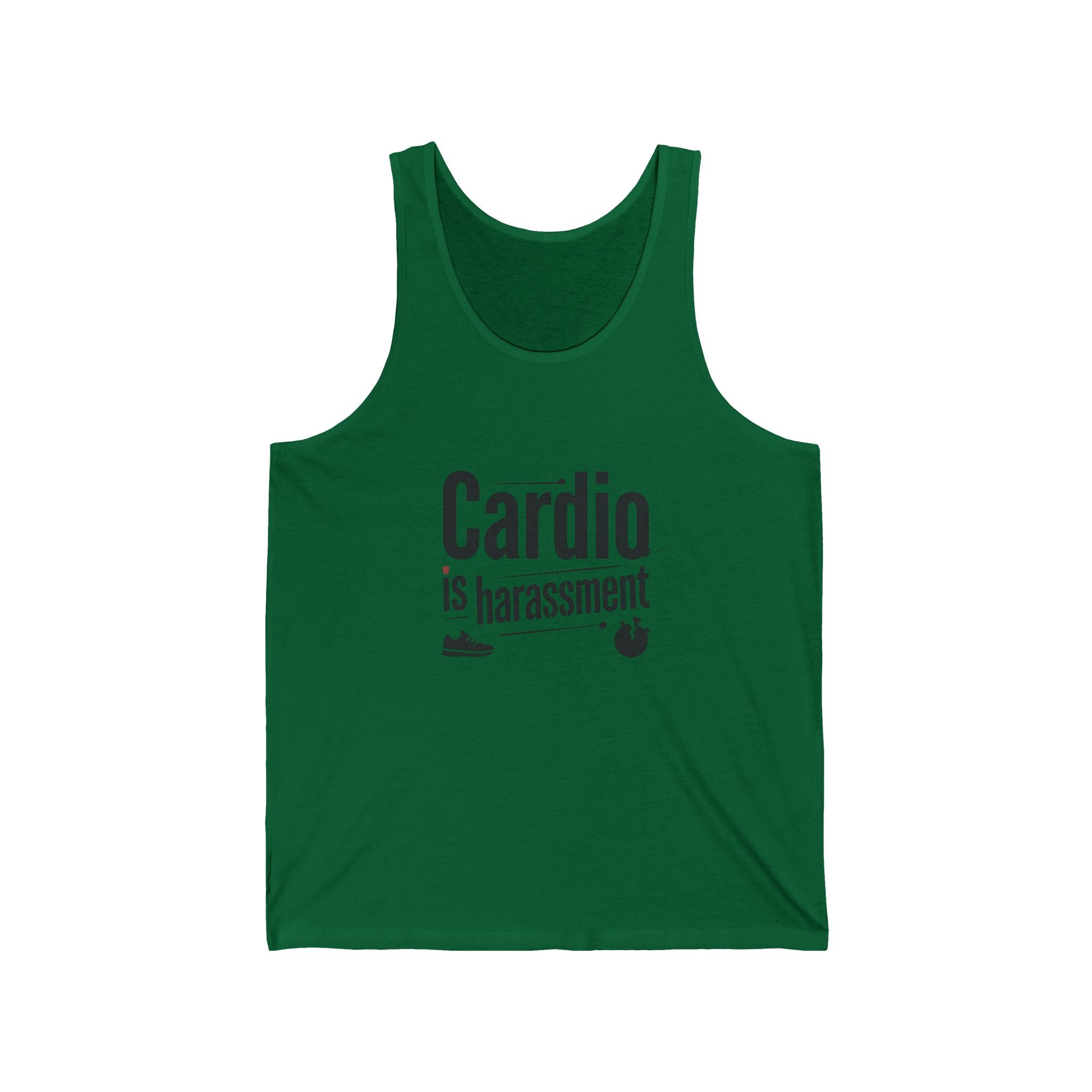 Cardio is Harassment Unisex Jersey Tank