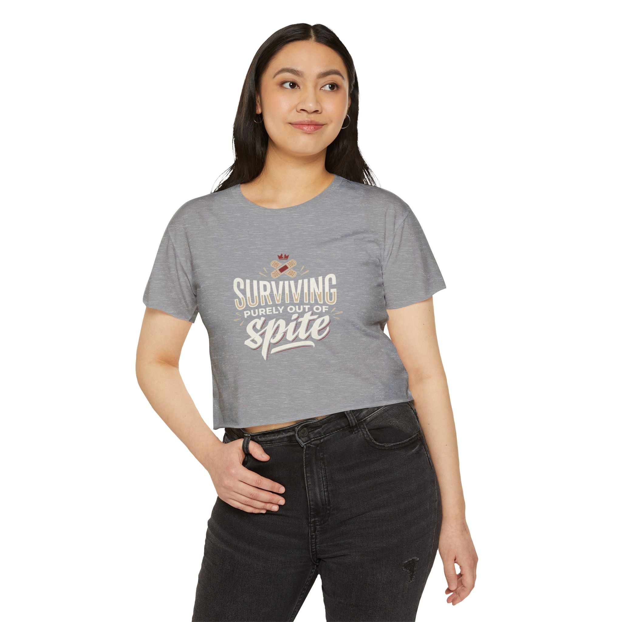 Surviving Purely Out of Spite Women's Festival Crop Top