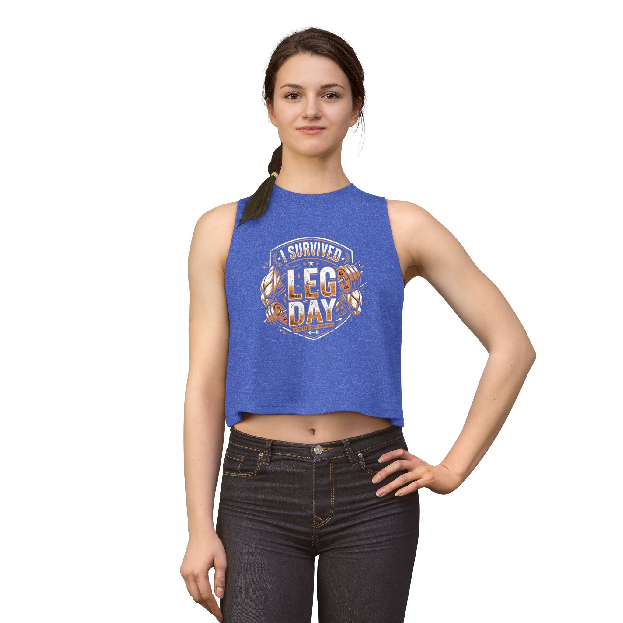 I Survived Leg Day Women's Crop Top