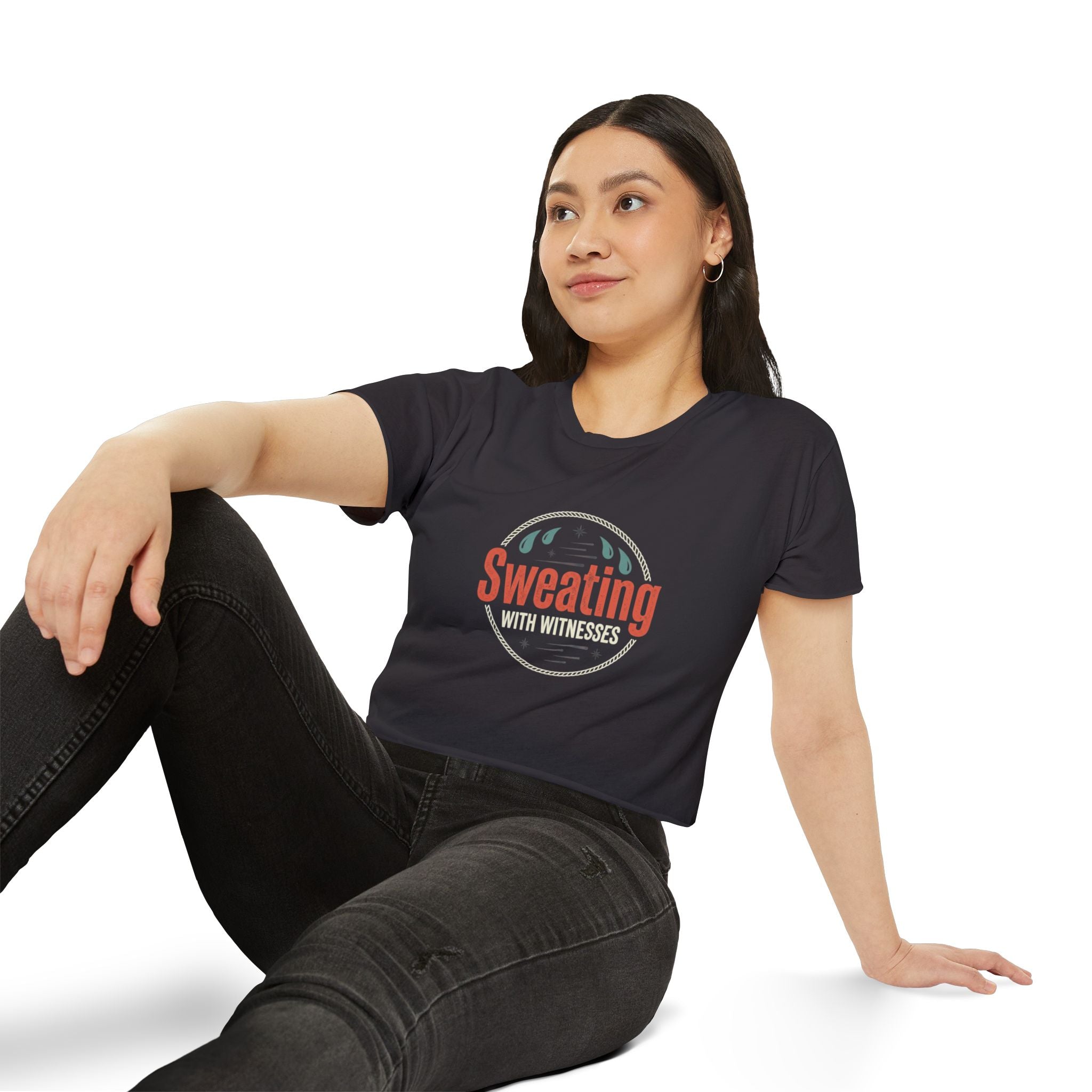 Sweating with Witnesses Women's Festival Crop Top