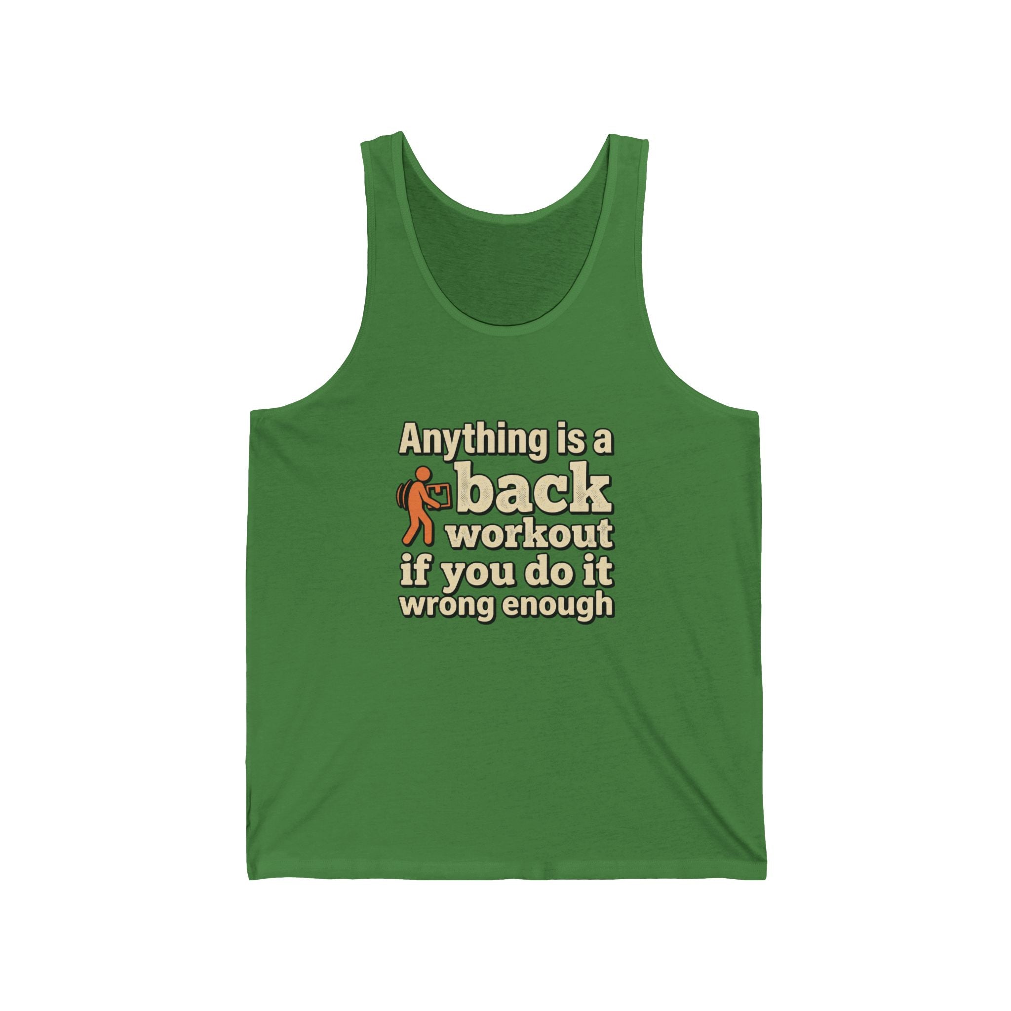 Anything is a Back Workout Unisex Jersey Tank