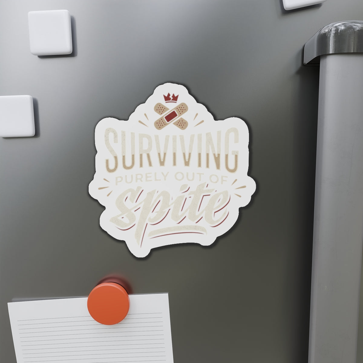 Surviving Purely Out of Spite Die-Cut Magnets