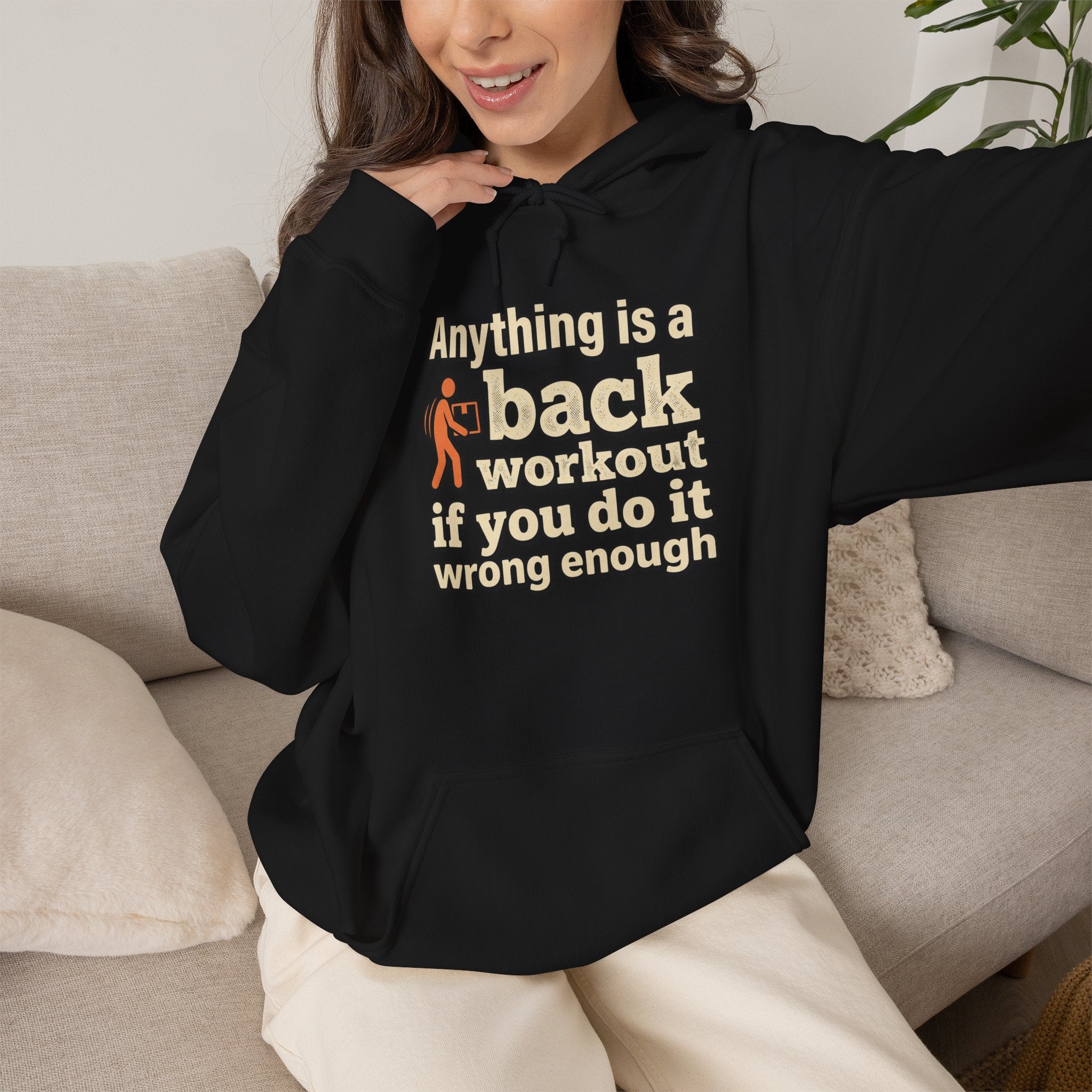 Anything is a Back Workout Unisex Heavy Blend™ Hooded Sweatshirt