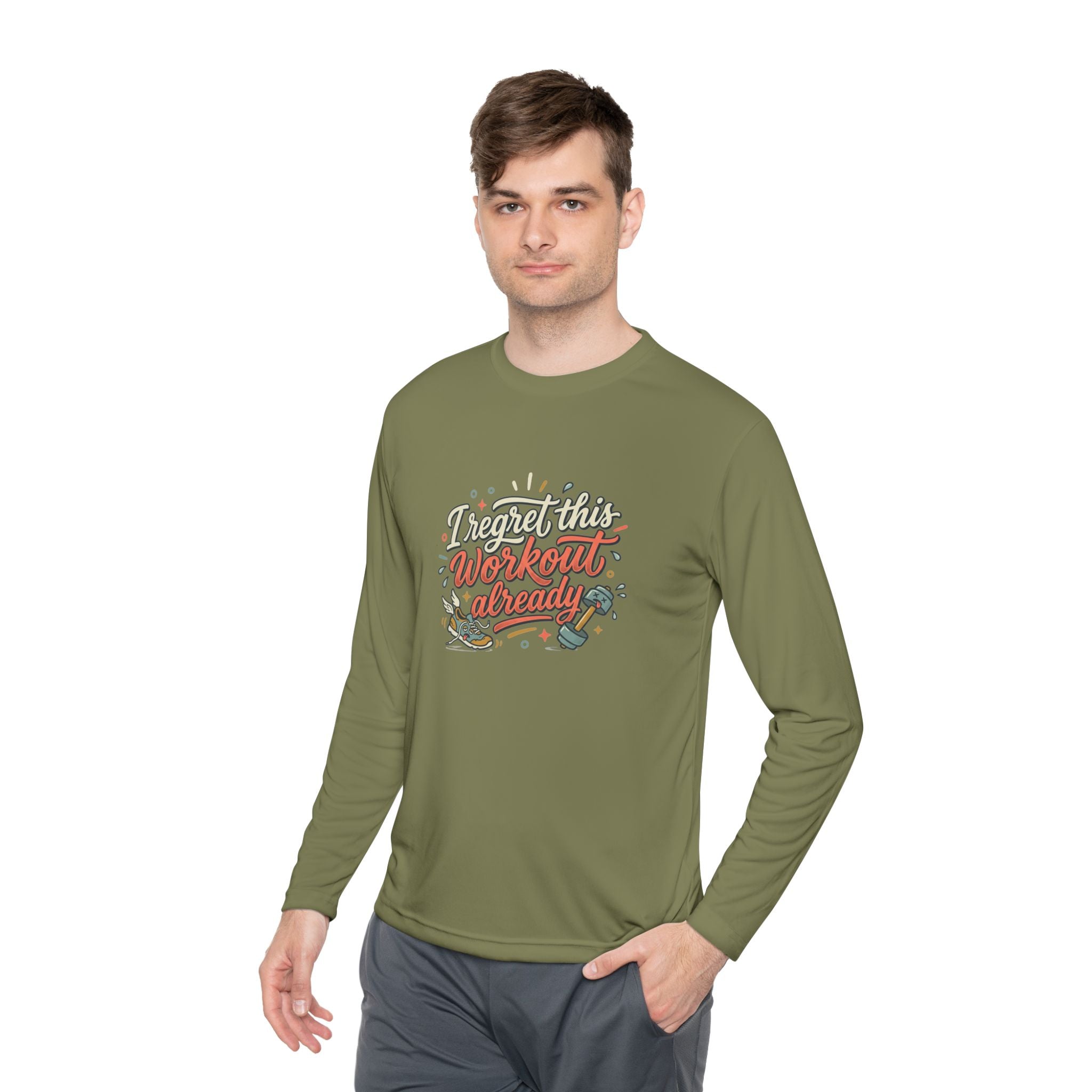 I Regret This Workout Already Unisex Lightweight Long Sleeve Tee