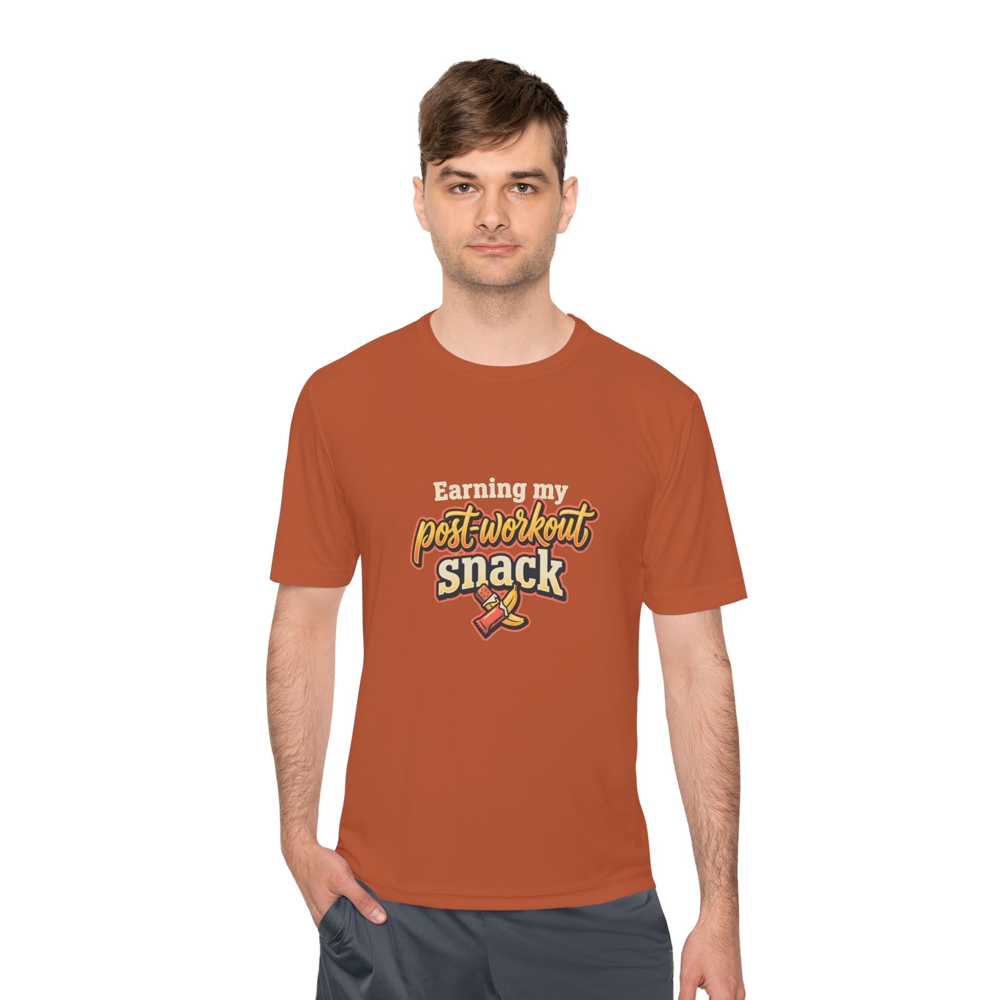 Earning My Post-Workout Snack Unisex Moisture Wicking Tee