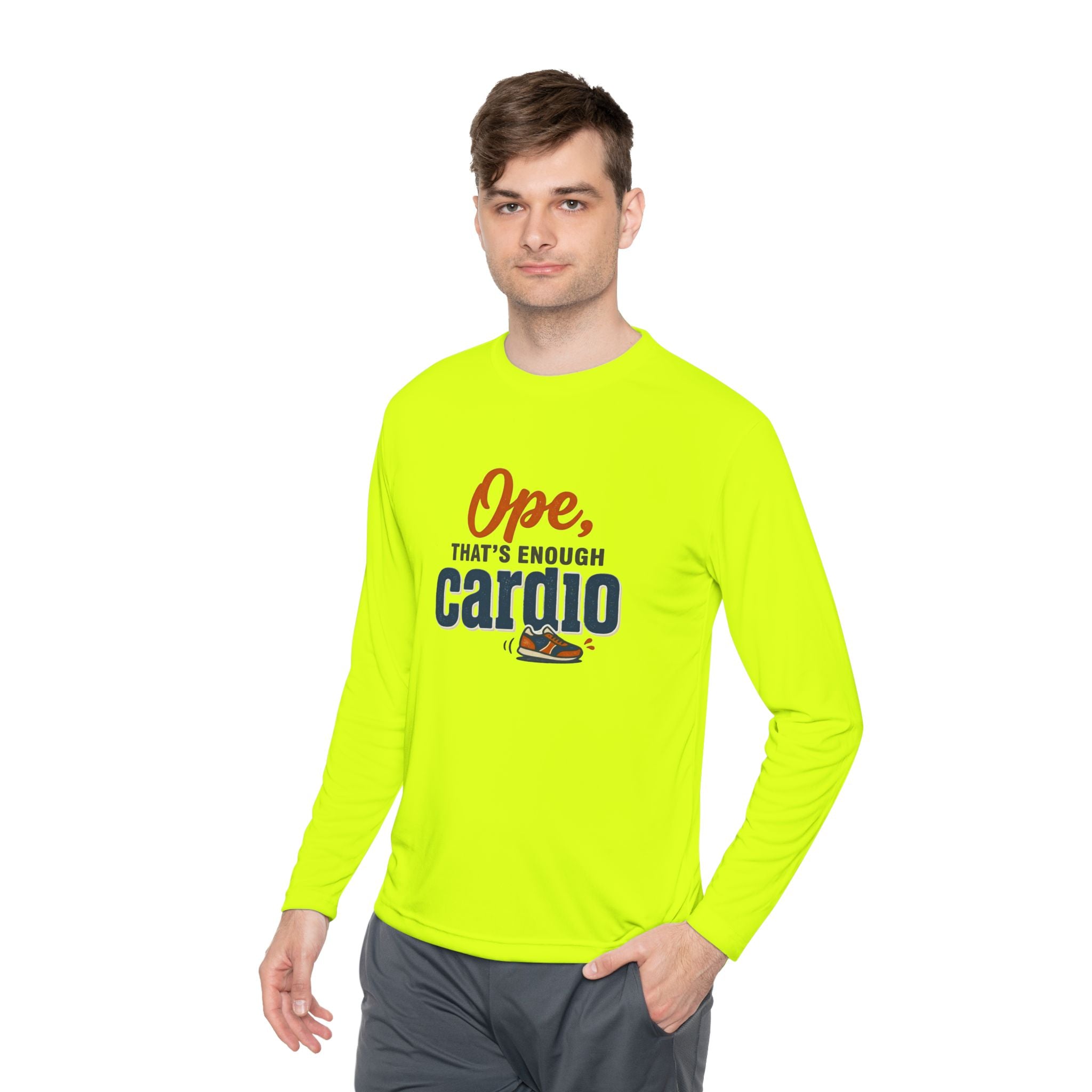 Ope, That's Enough Cardio Unisex Lightweight Long Sleeve Tee