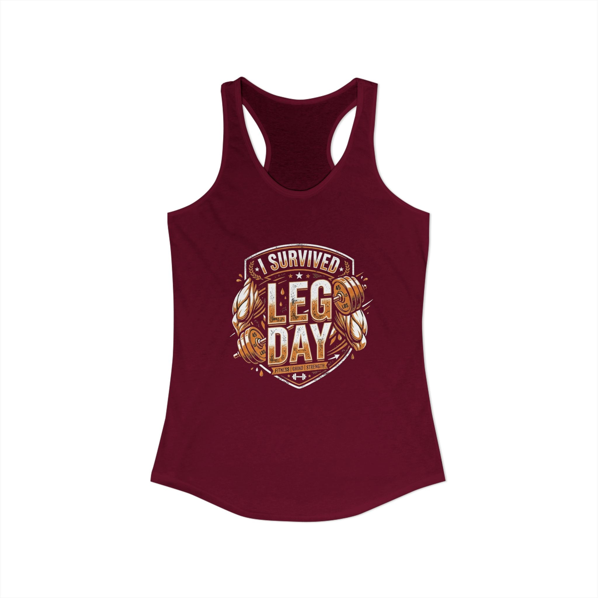 I Survived Leg Day Women's Ideal Racerback Tank