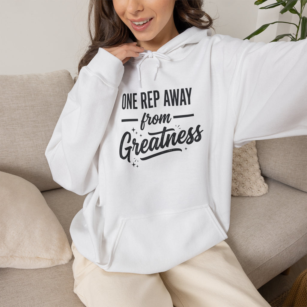 One Rep Away From Greatness Unisex Heavy Blend™ Hooded Sweatshirt
