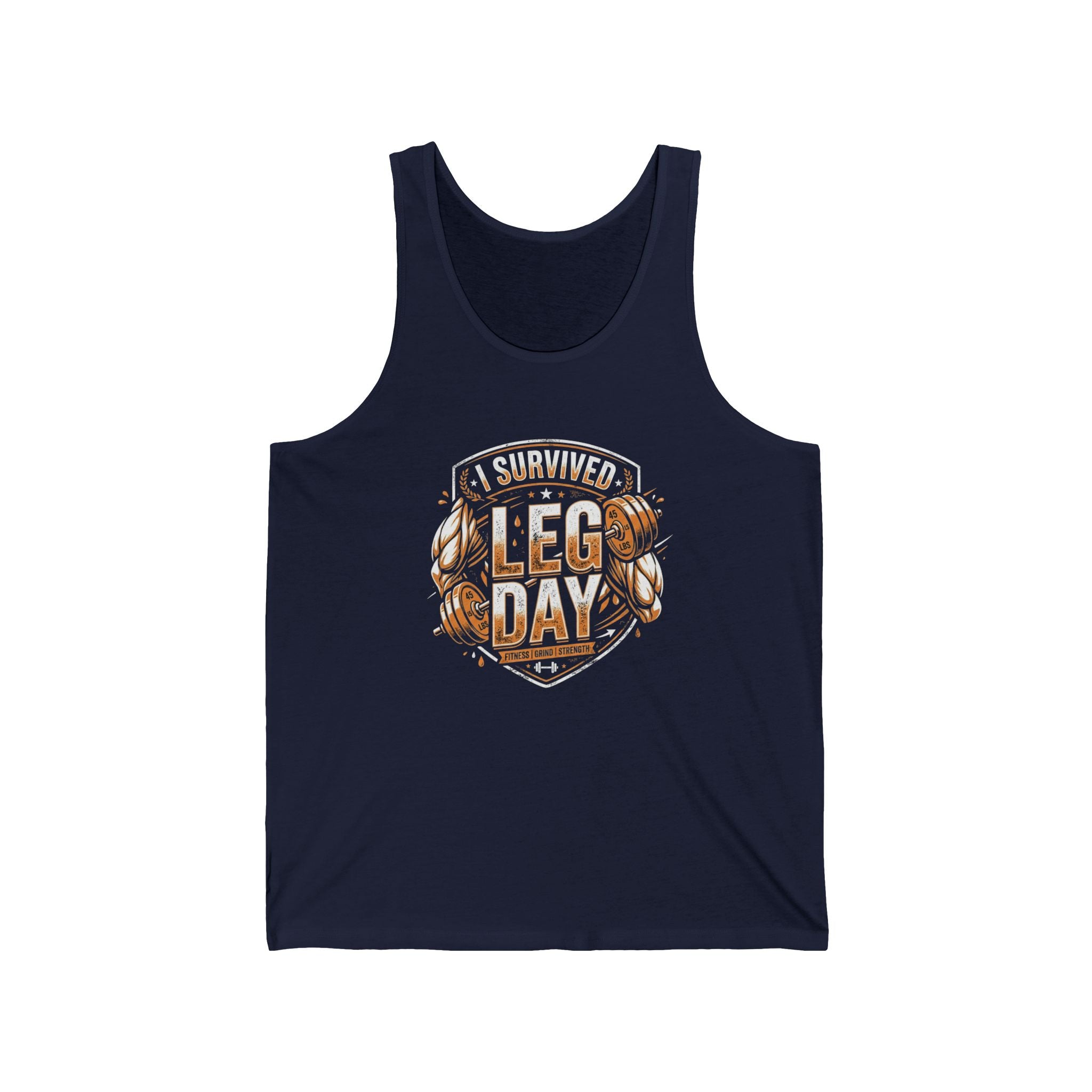 I Survived Leg Day Unisex Jersey Tank