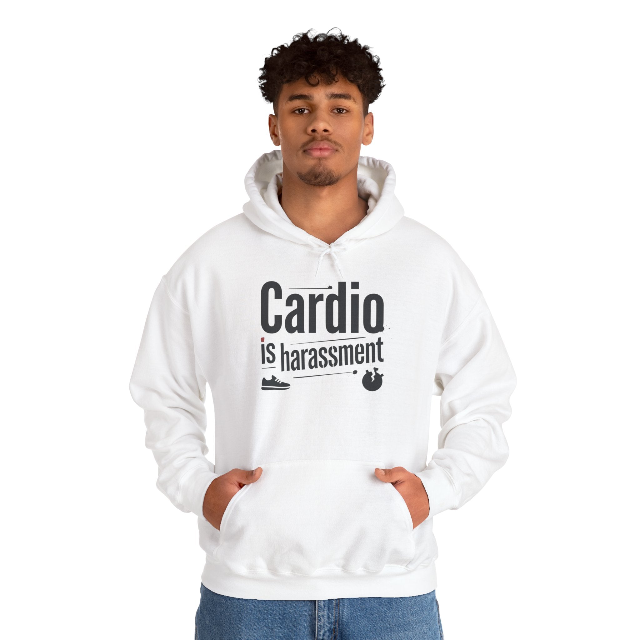 Cardio is Harassment Unisex Heavy Blend™ Hooded Sweatshirt