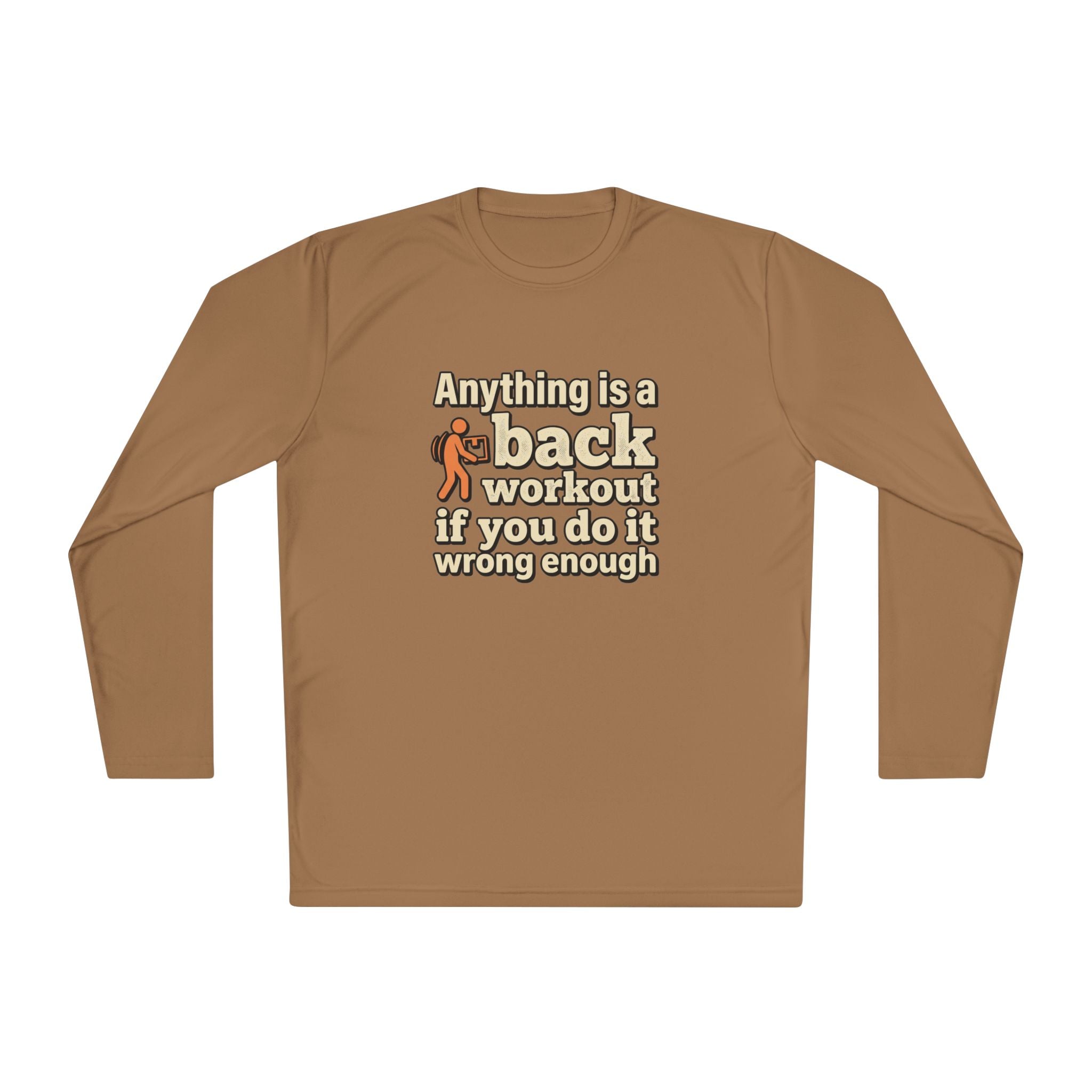 Anything is a Back Workout Unisex Lightweight Long Sleeve Tee