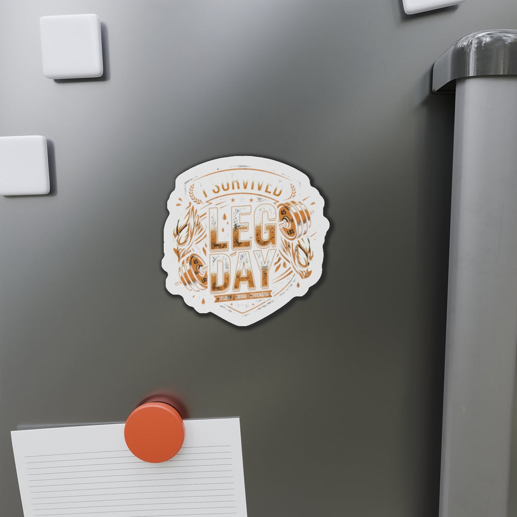 I Survived Leg Day Die-Cut Magnets
