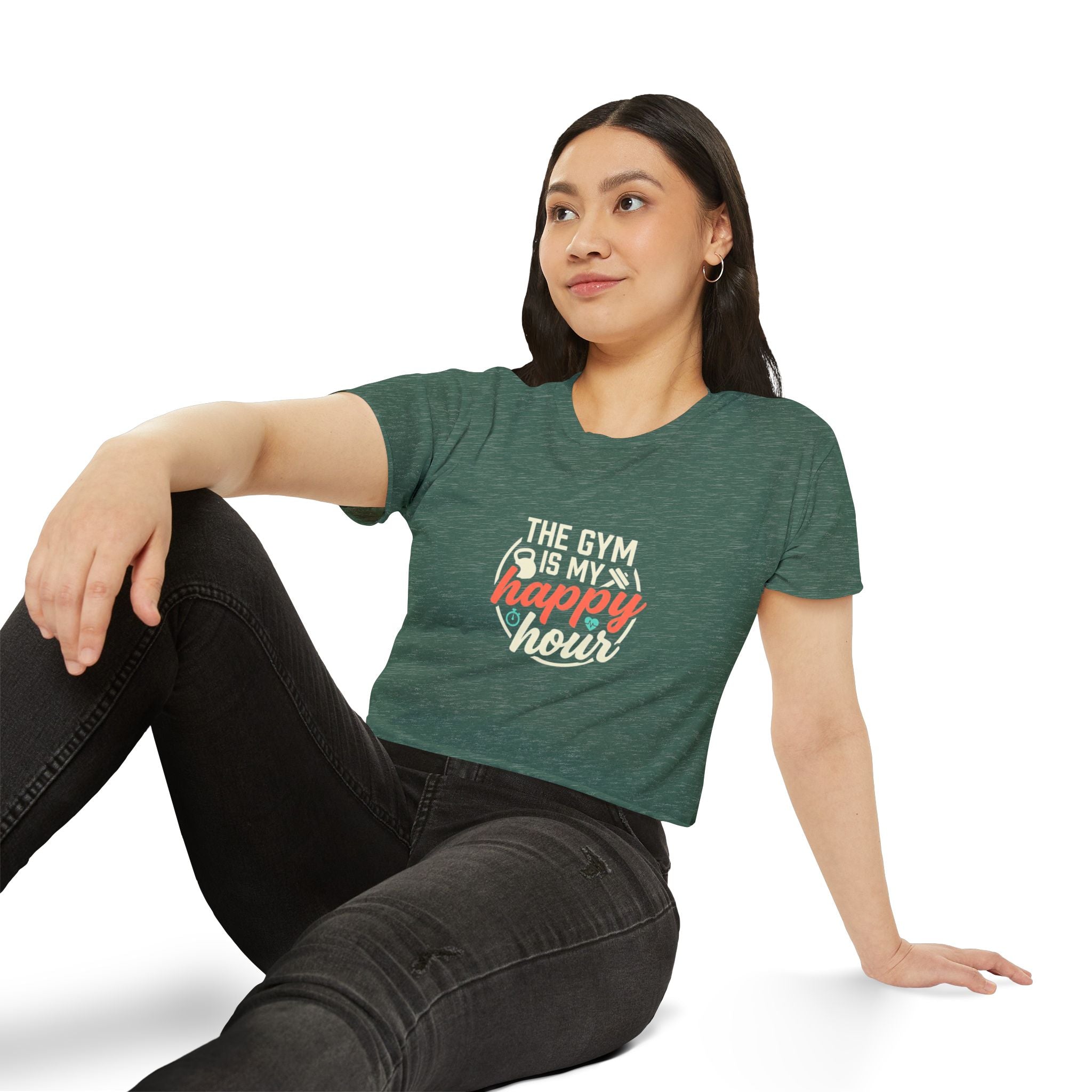 The Gym is My Happy Hour Women's Festival Crop Top