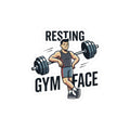 Resting Gym Face Kiss-Cut Stickers