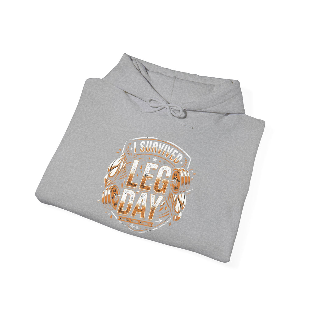 I Survived Leg Day Unisex Heavy Blend™ Hooded Sweatshirt