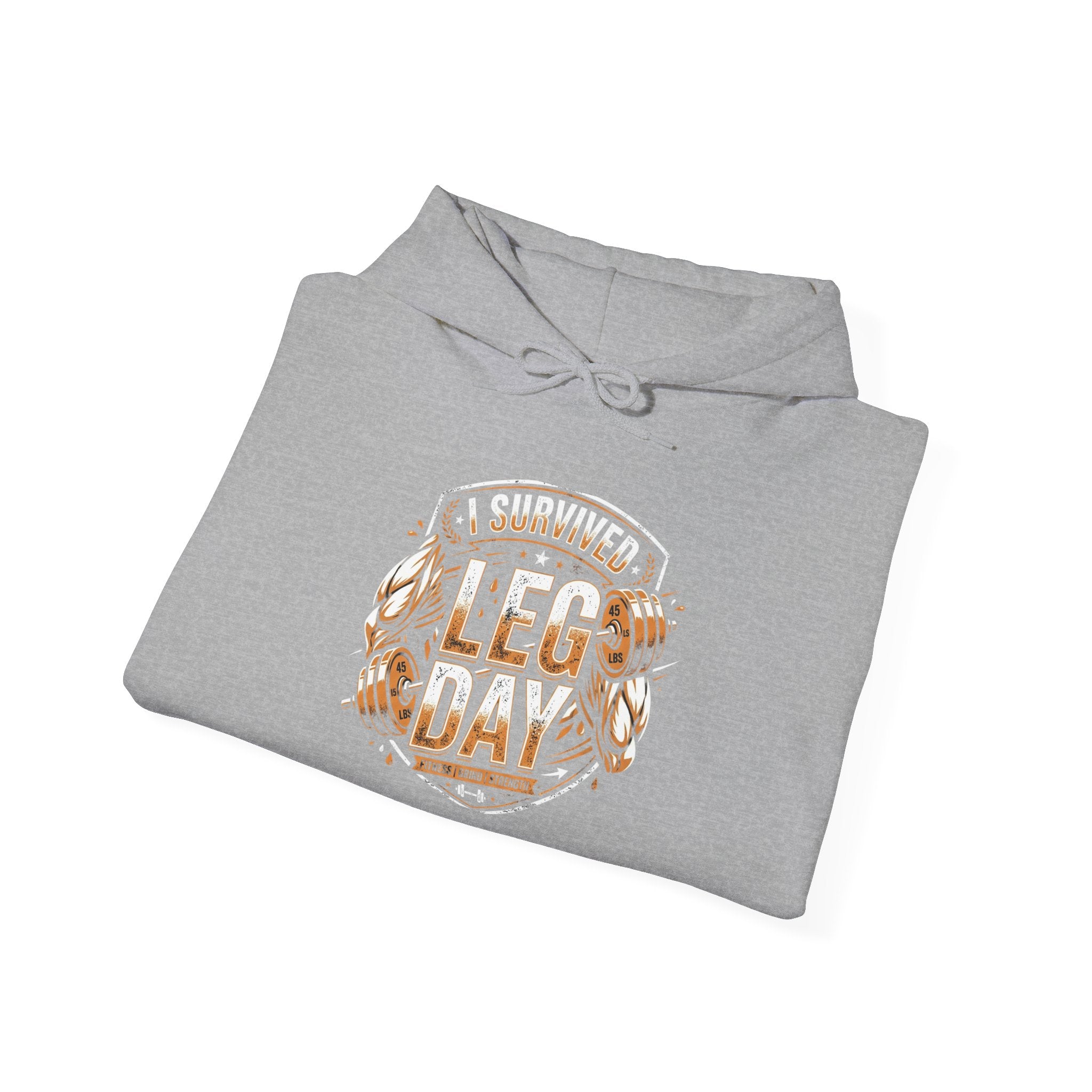 I Survived Leg Day Unisex Heavy Blend™ Hooded Sweatshirt