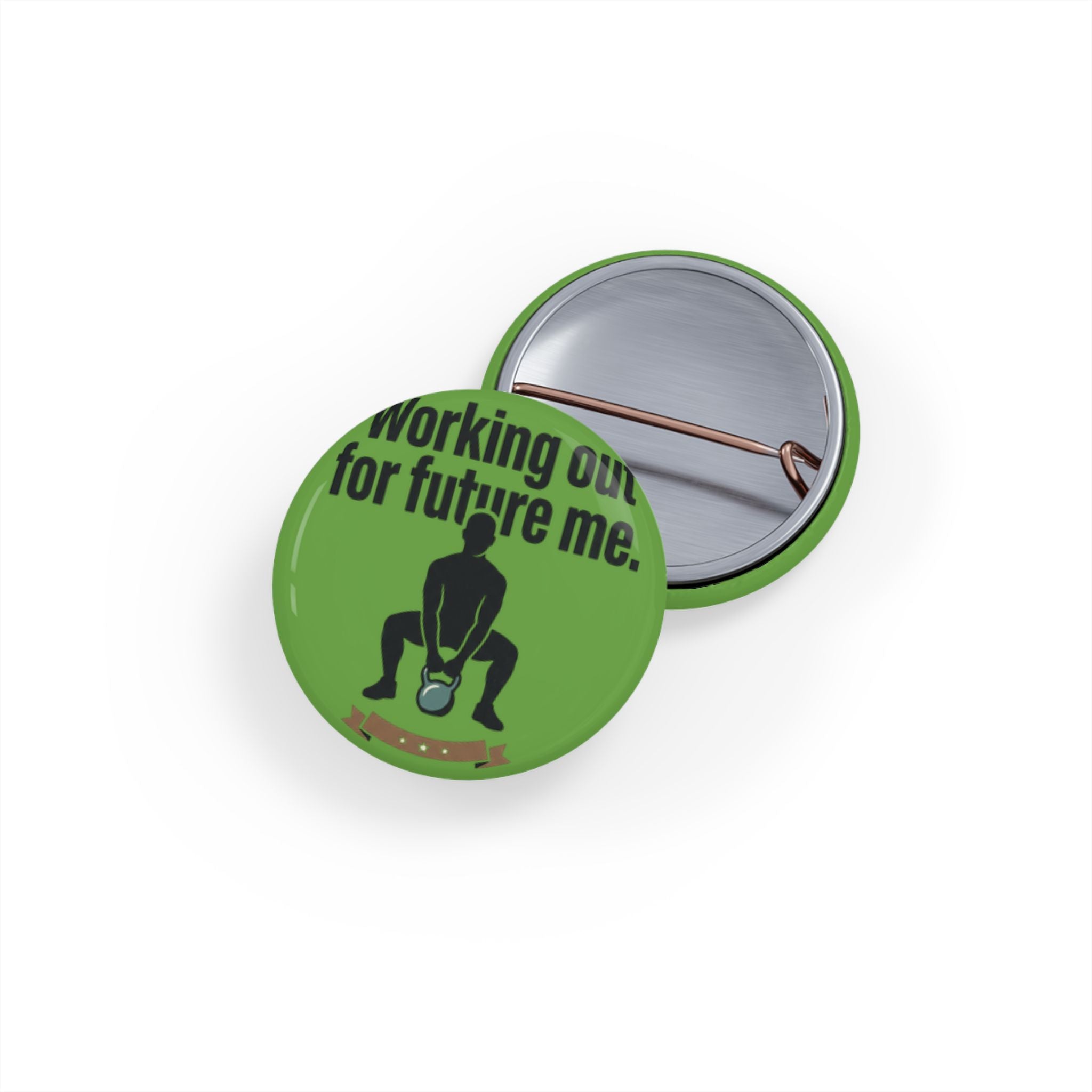 Working Out For Future Me Round Pins