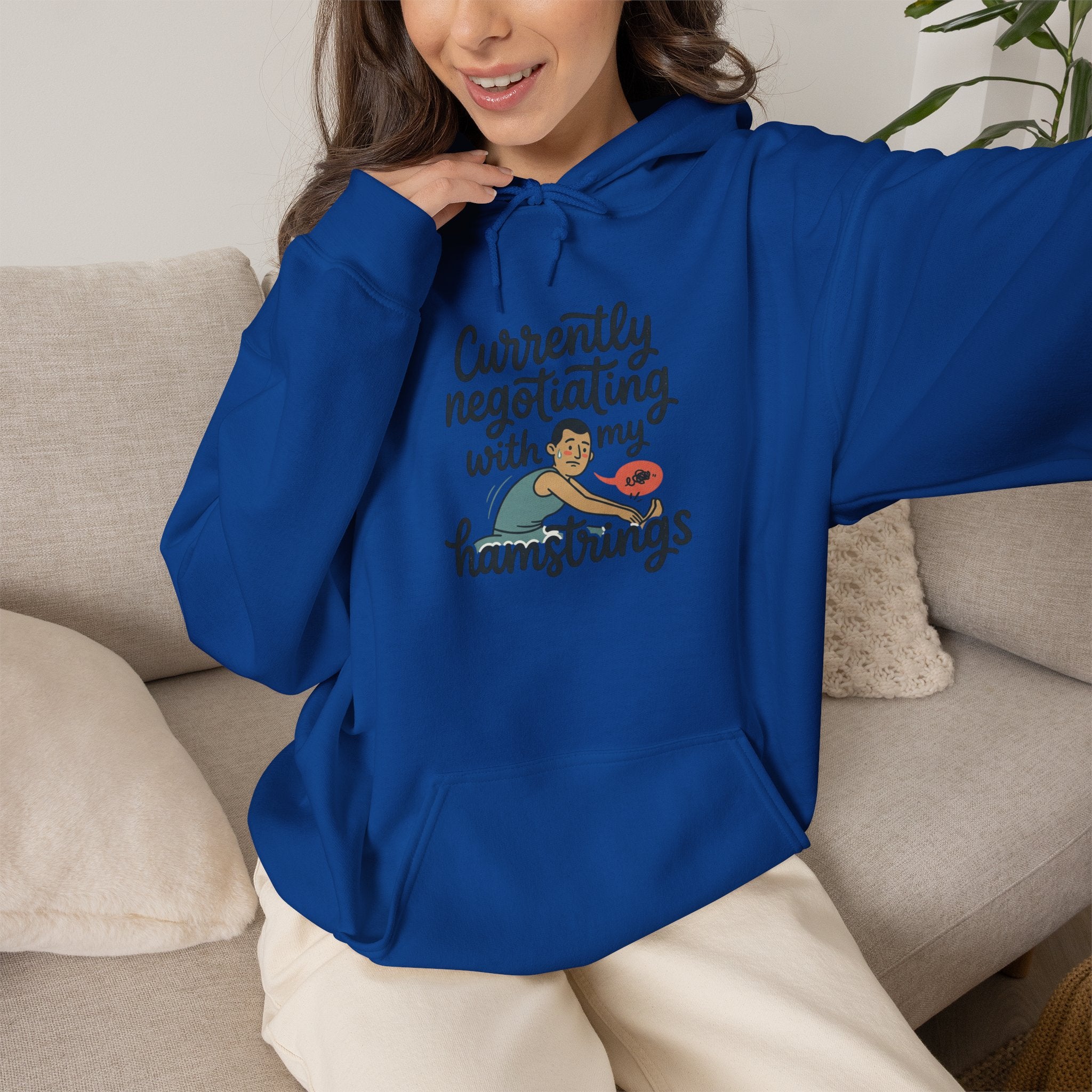 Currently Negotiating with my Hamstrings Unisex Heavy Blend™ Hooded Sweatshirt
