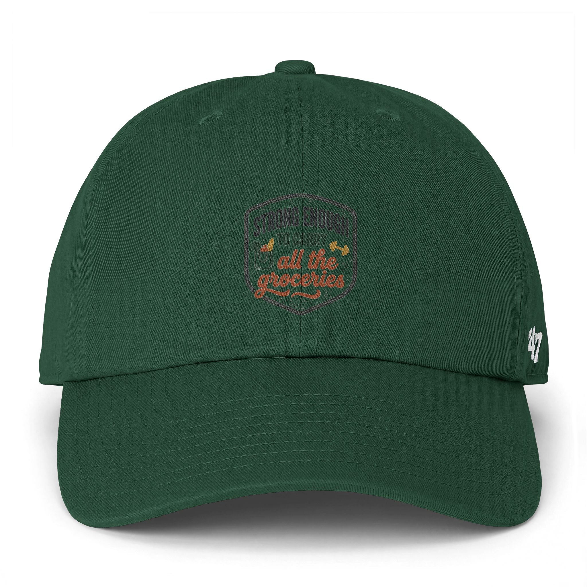 Strong Enough to Carry All the Groceries Clean Up Cap
