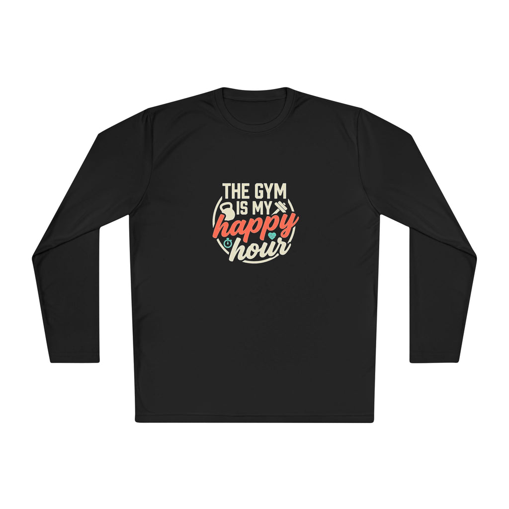 The Gym is My Happy Hour Unisex Lightweight Long Sleeve Tee