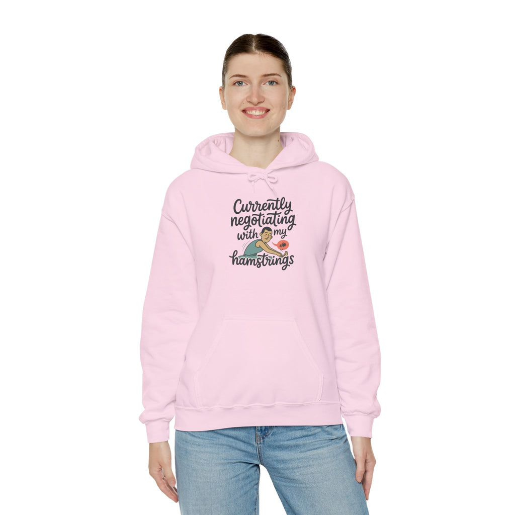 Currently Negotiating with my Hamstrings Unisex Heavy Blend™ Hooded Sweatshirt